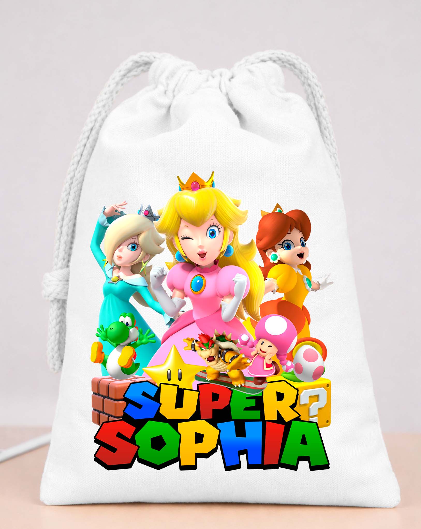 Princess Peach Party Bags Custom Name