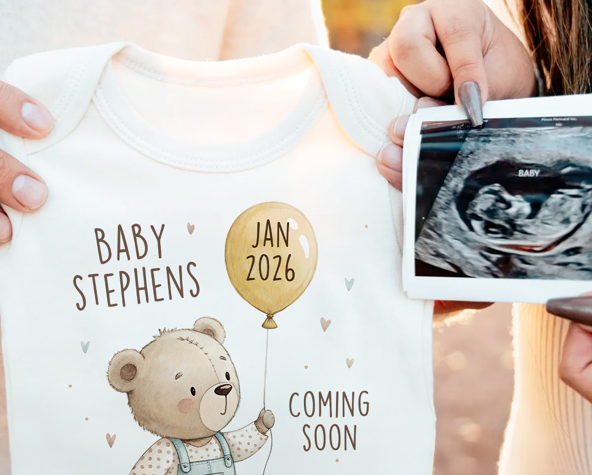 Baby Announcement coming soon Teddy Bear