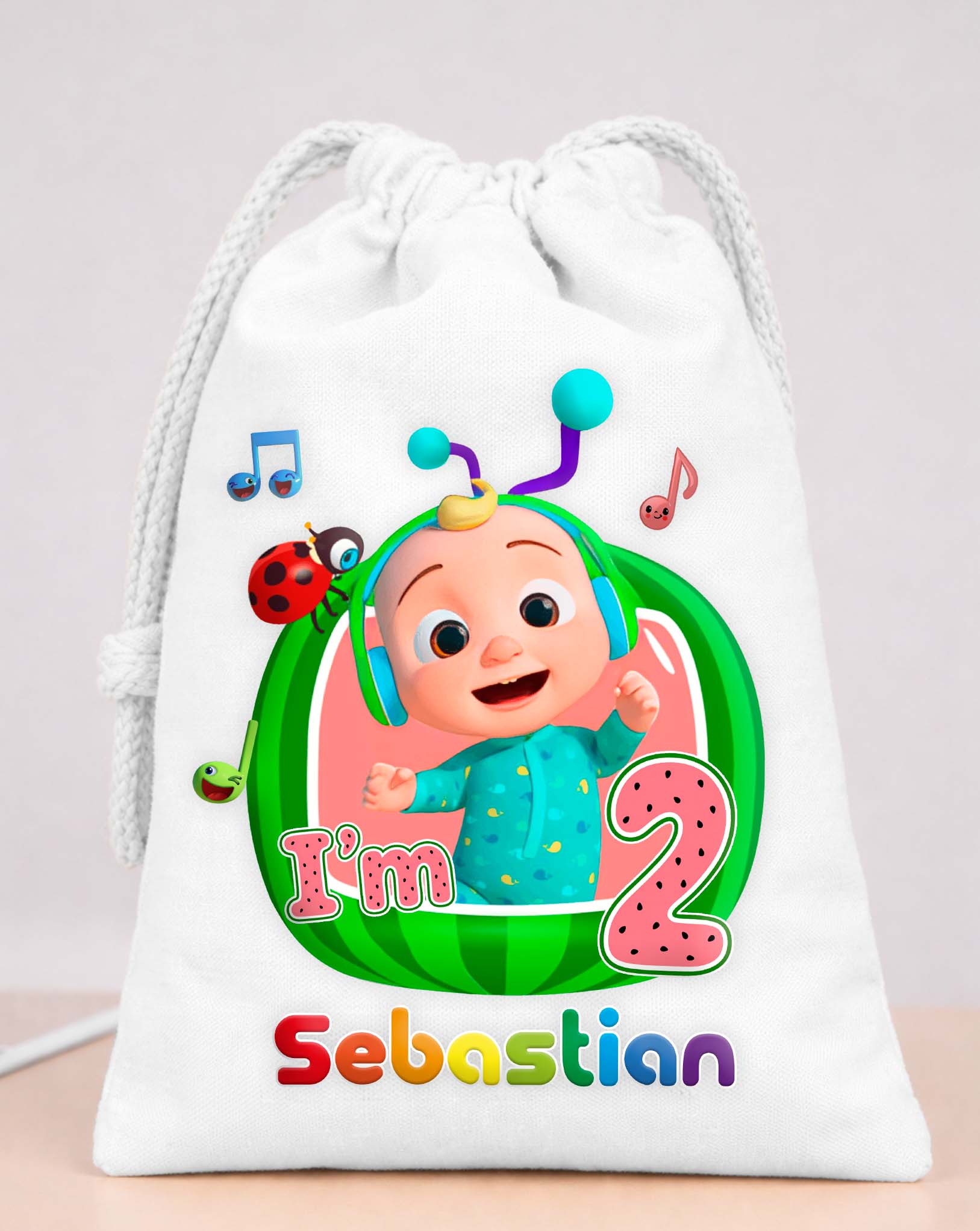 Cocomelon Birthday Party Bags Custom Name