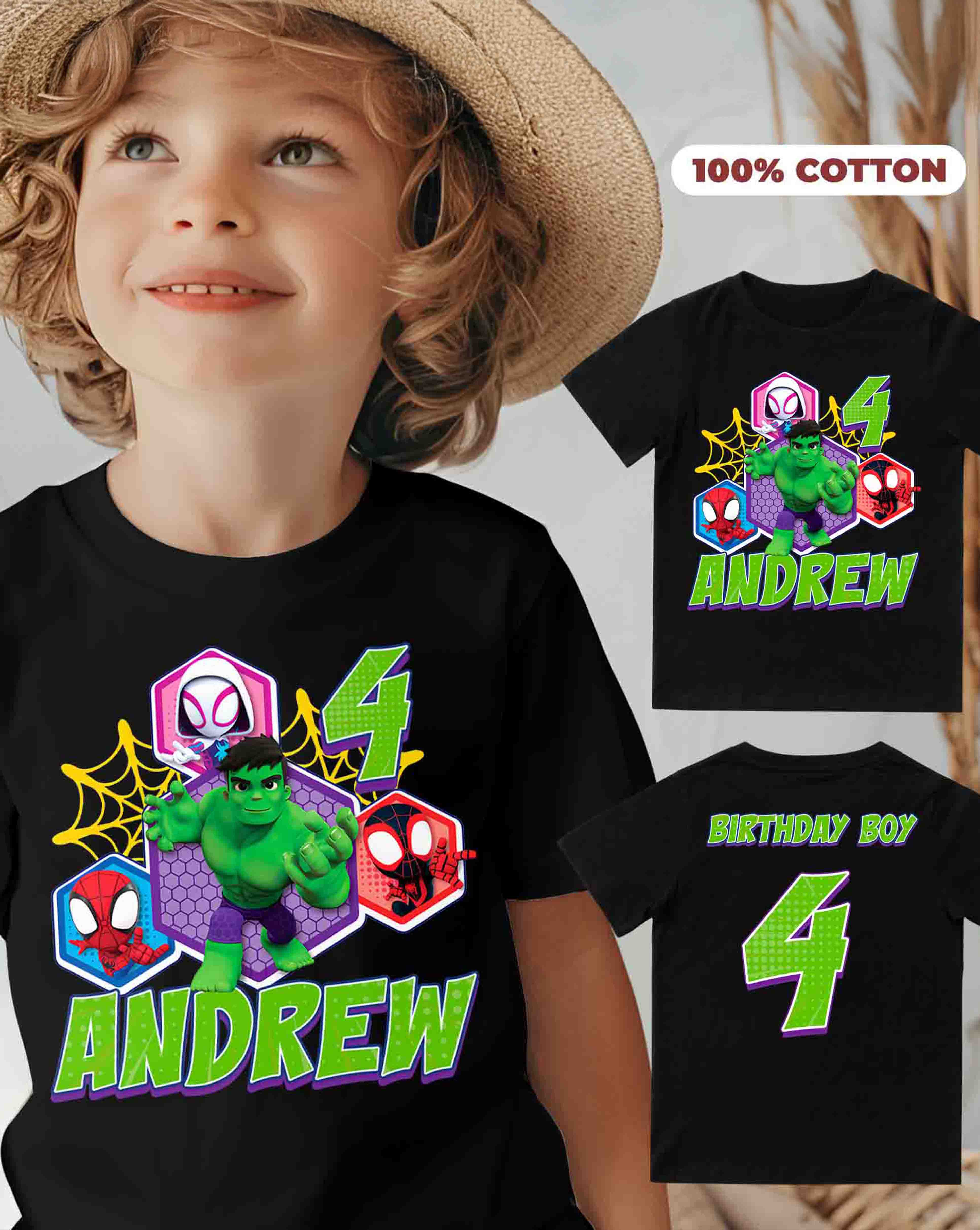 Hulk Team Up Birthday T-Shirt with Custom Name