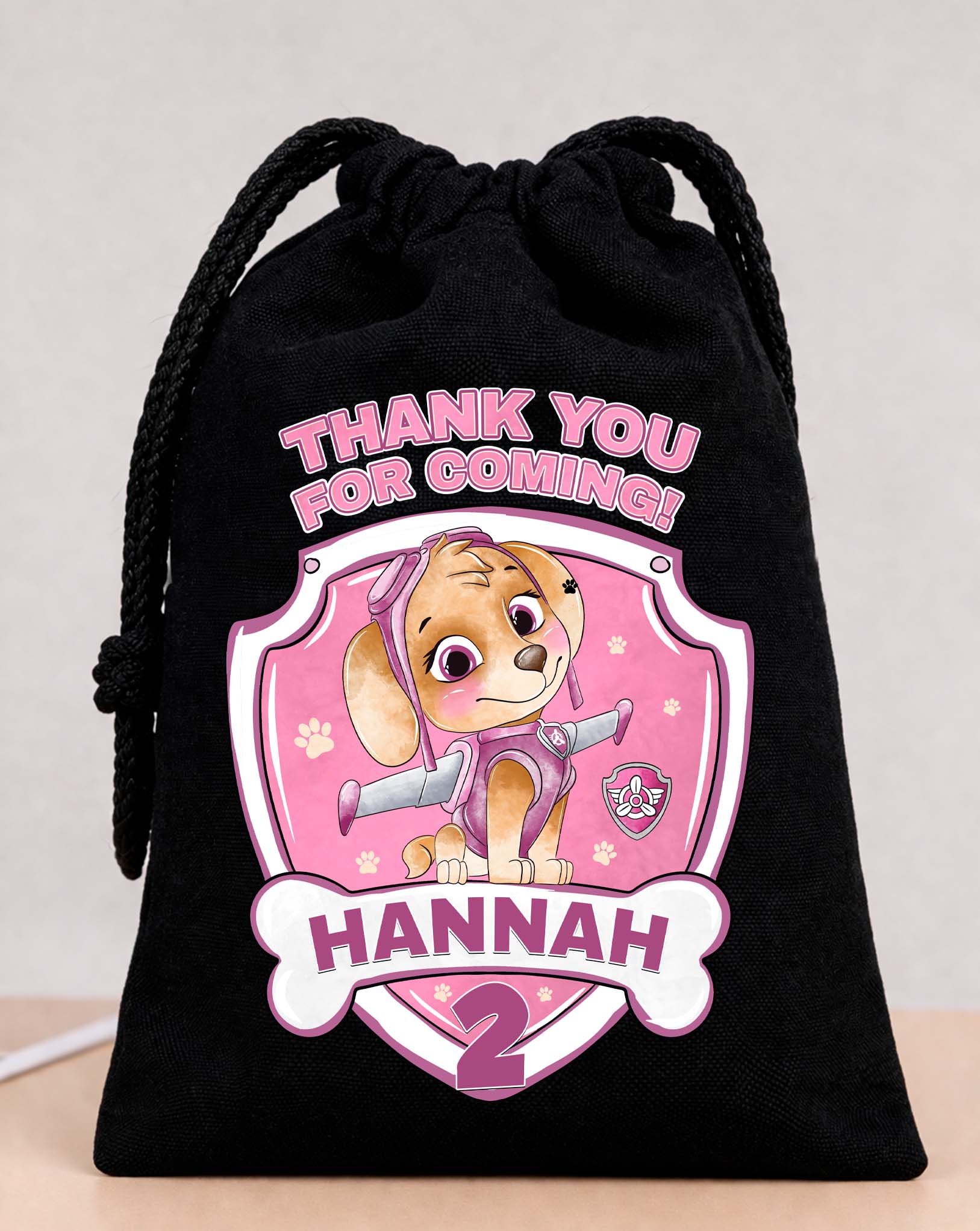 Skye Paw Patrol Party Bags Custom Name
