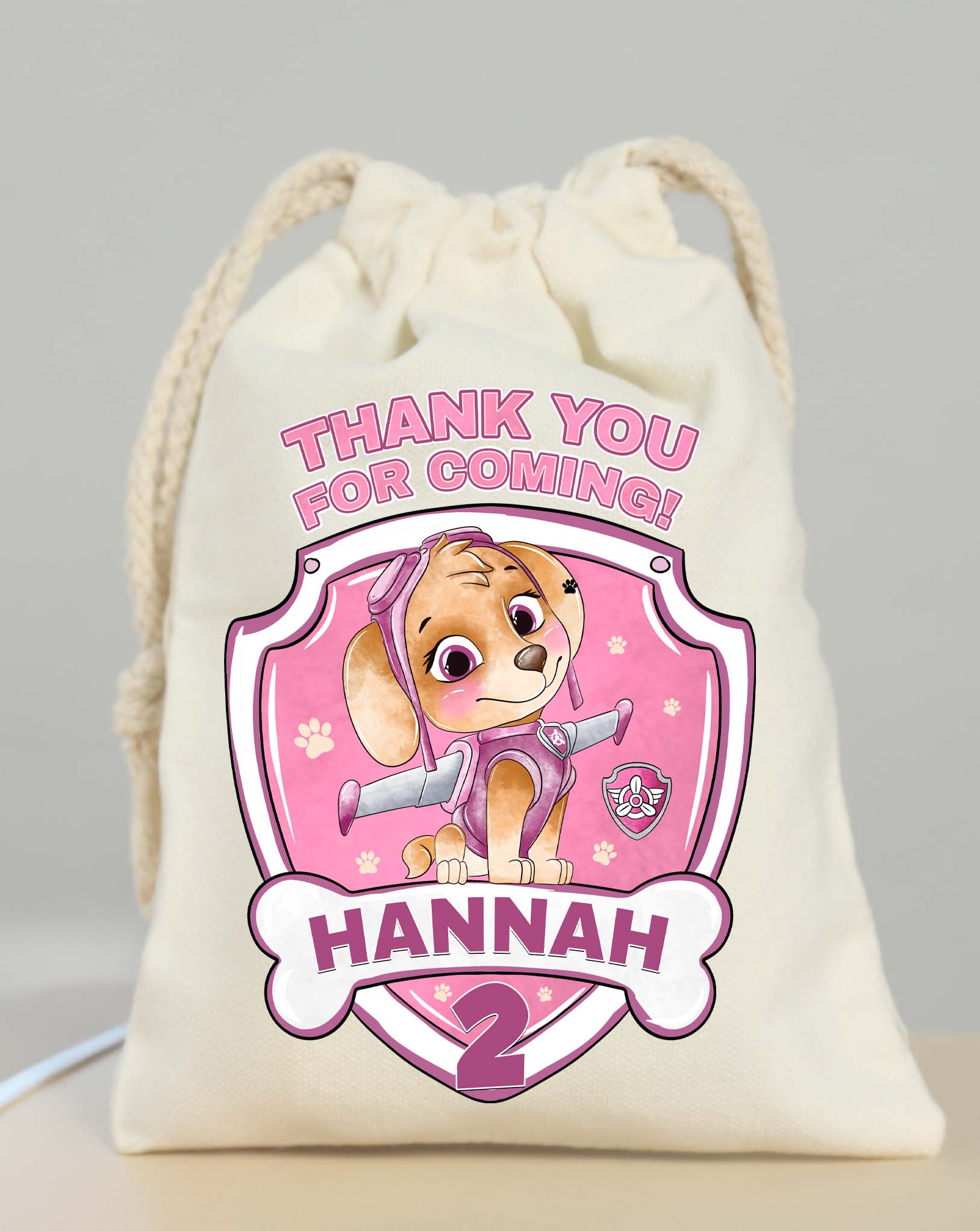 Skye Paw Patrol Party Bags Custom Name