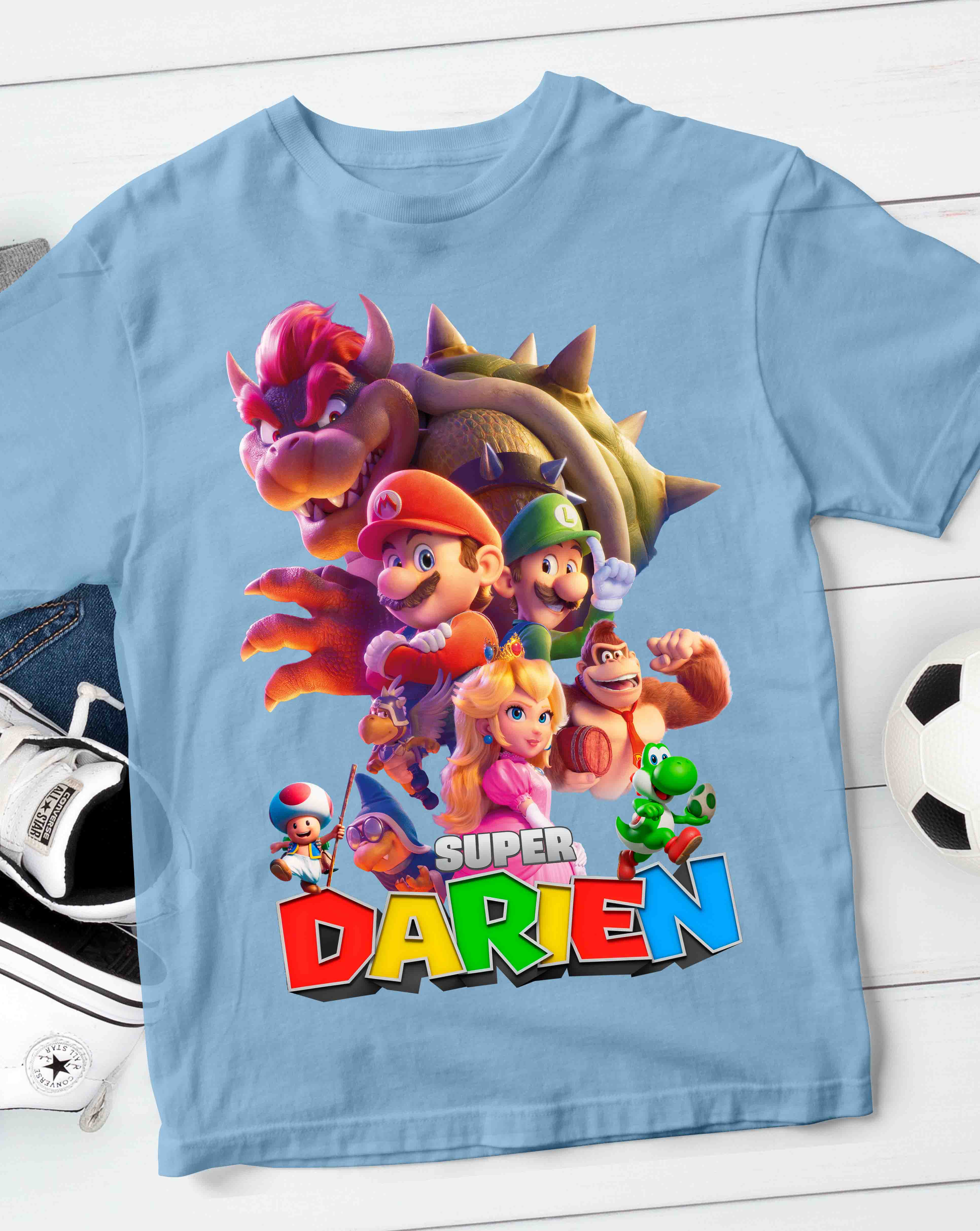 Mario T-Shirt with Custom Name 