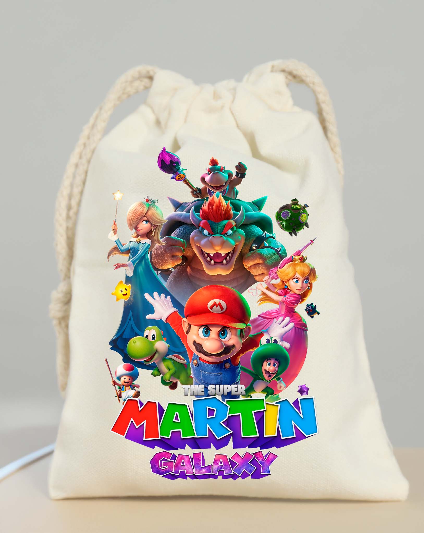 Super Mario Galaxy Party Bags Custom Name