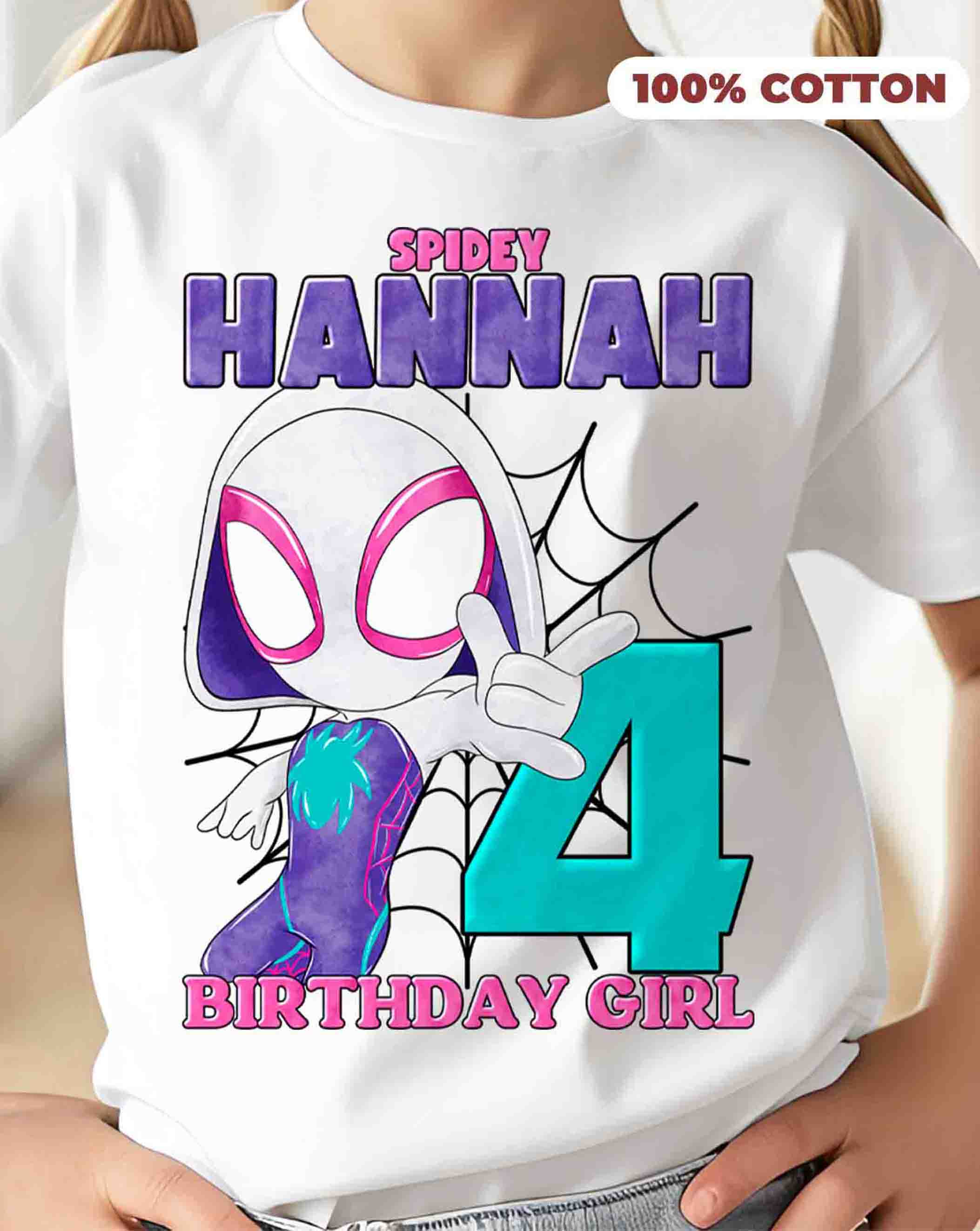 Ghost Gwen Birthday T-Shirt Custom Name