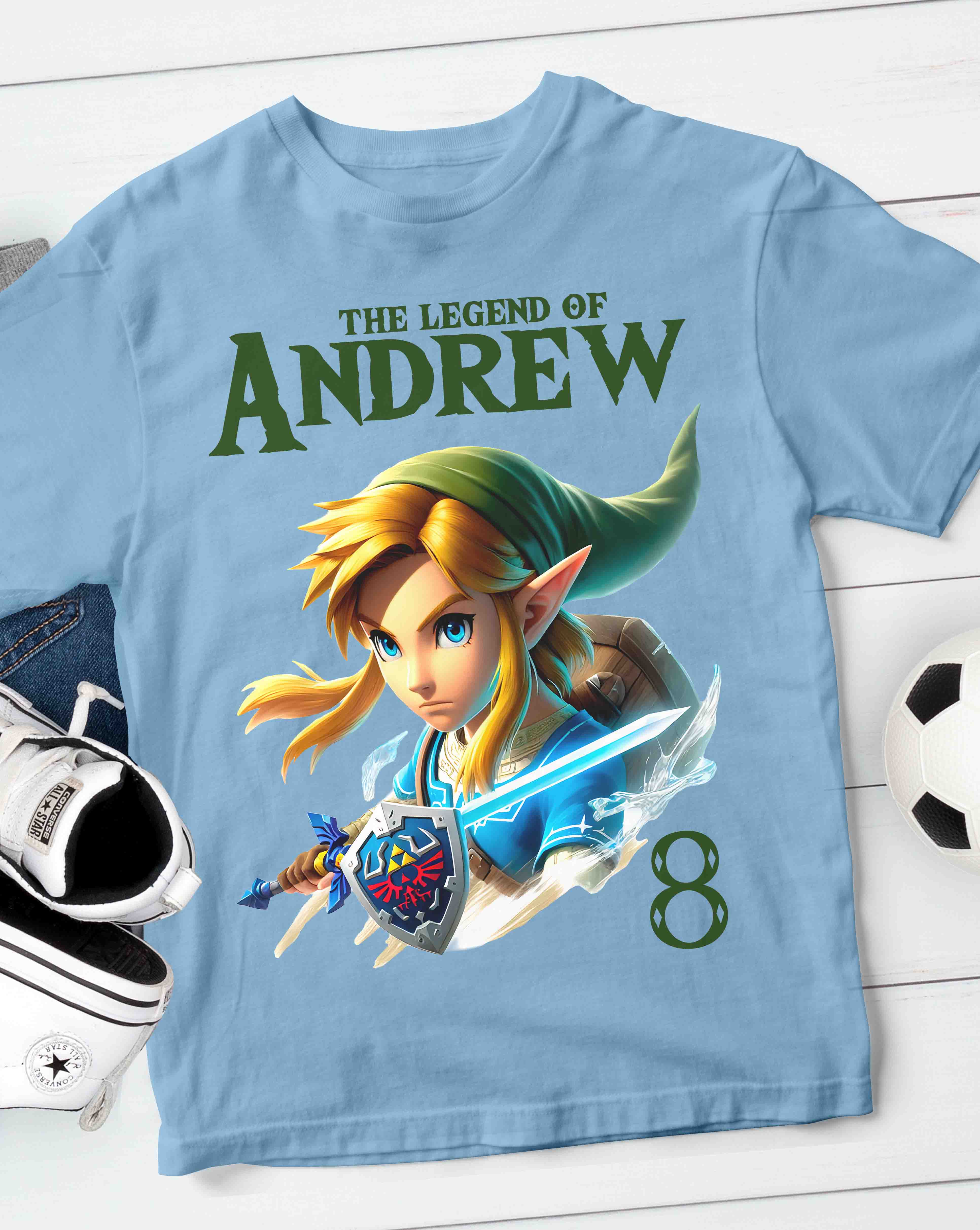 Link Zelda Birthday T-Shirt Custom Name
