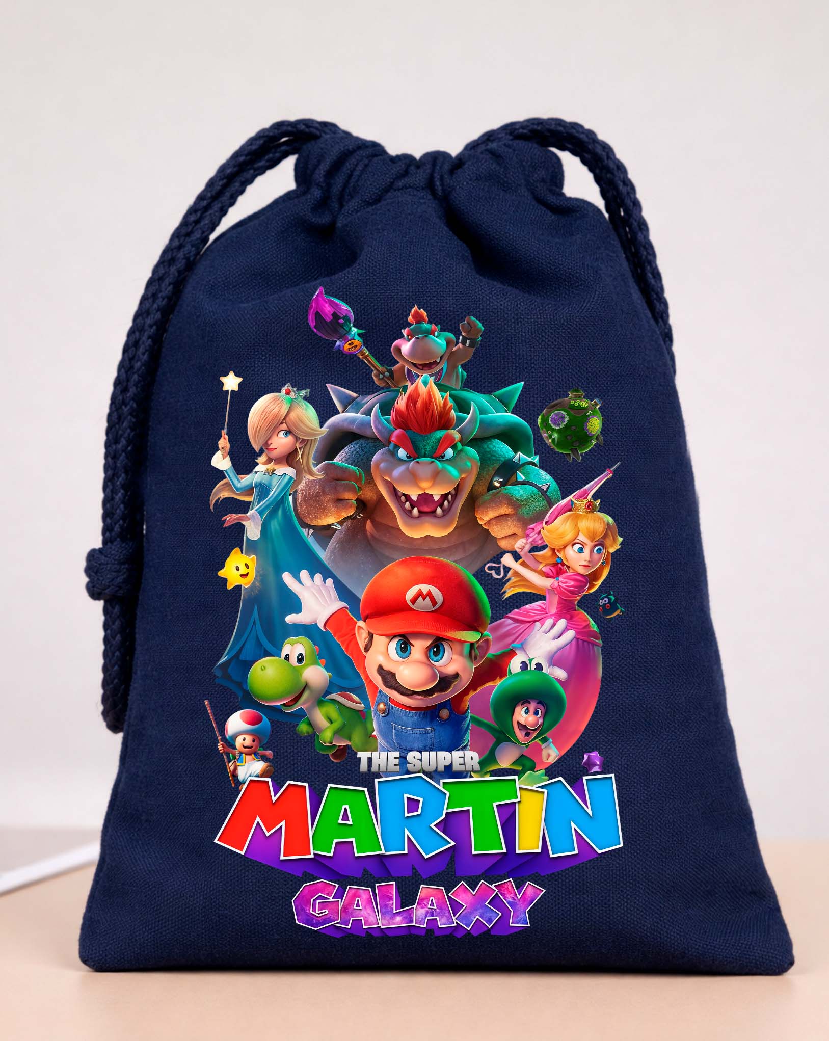 Super Mario Galaxy Party Bags Custom Name 