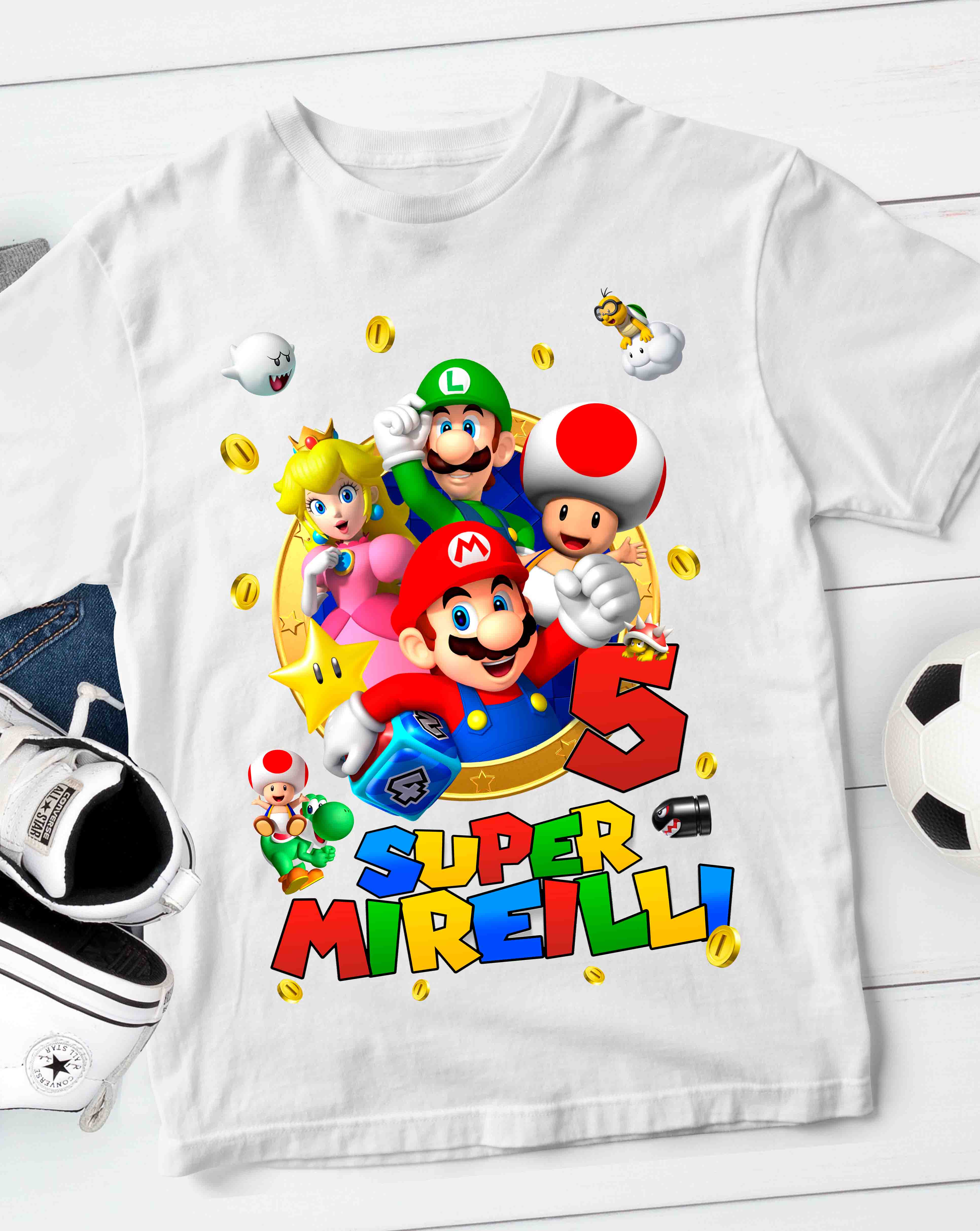 Super Mario Shirt with Custom Name 