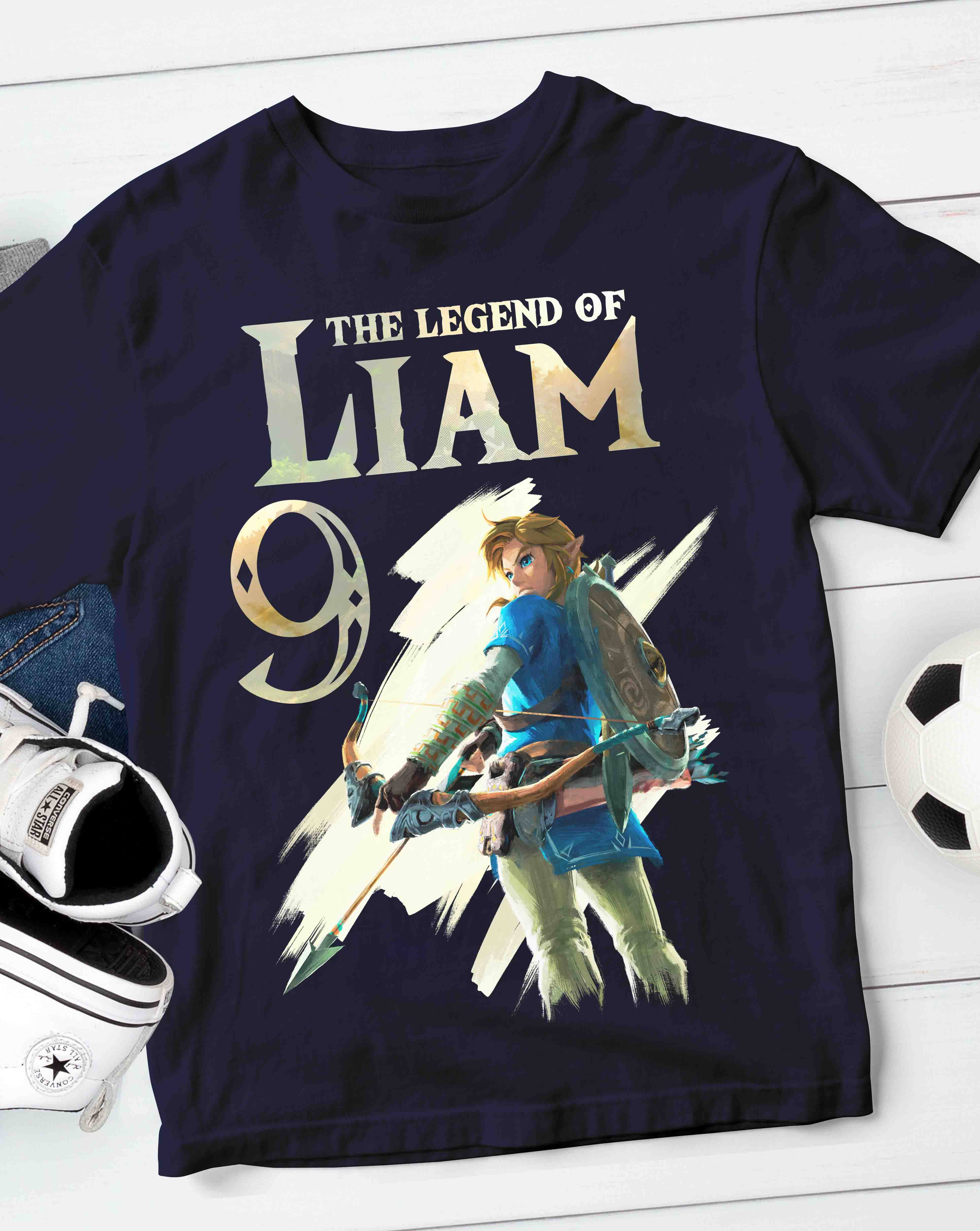 Link Zelda Birthday T-Shirt Custom Name