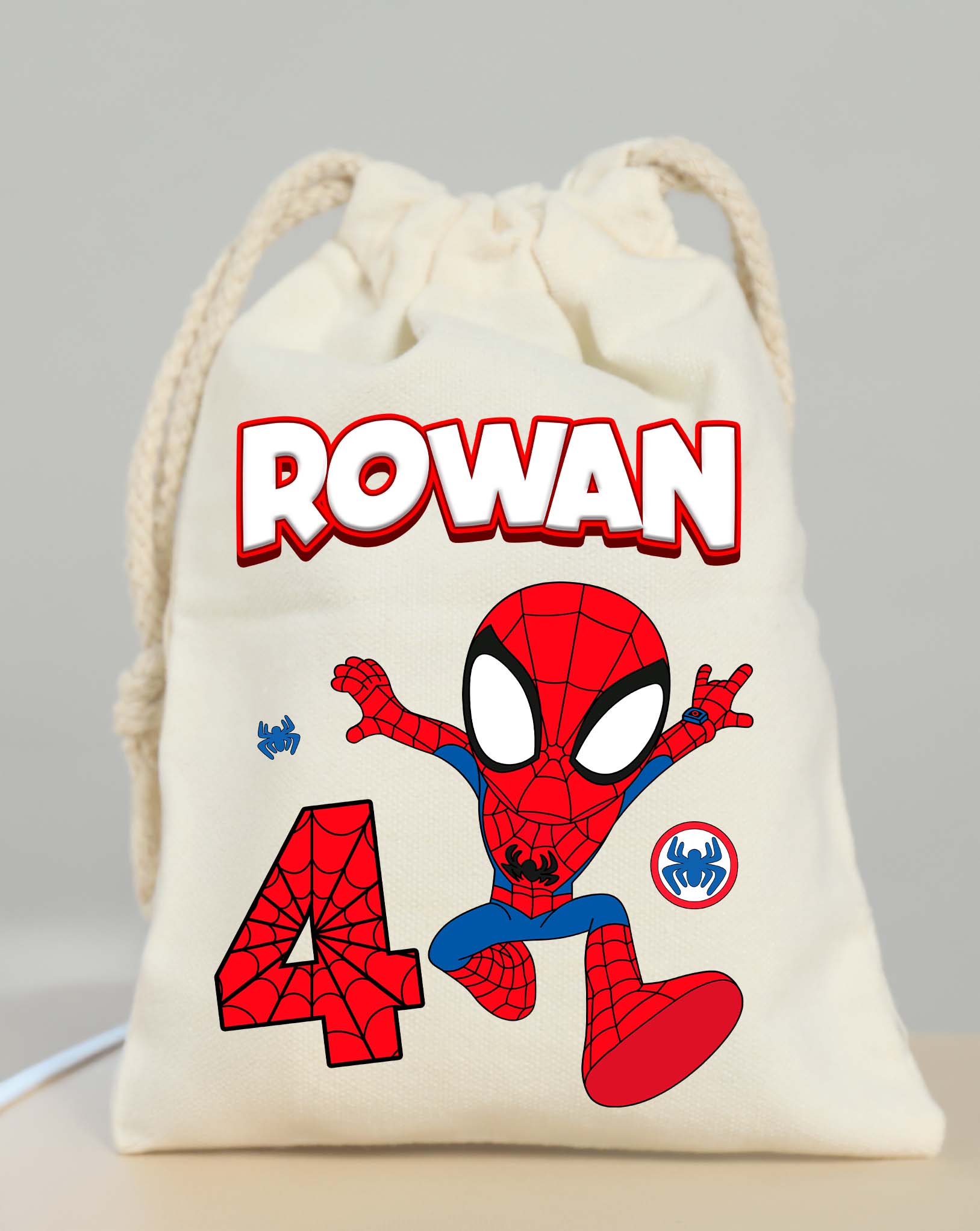 Spiderman Birthday Bags Custom Name