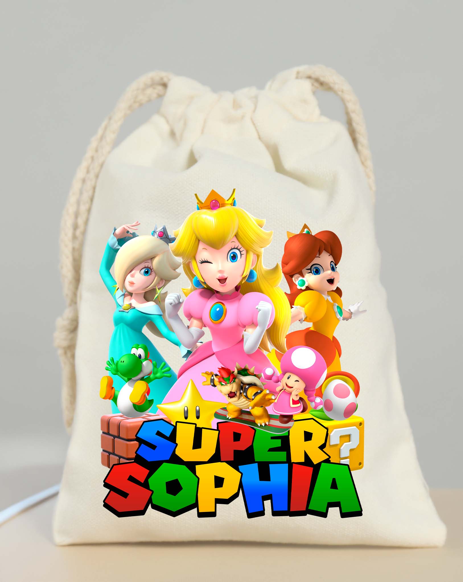 Princess Peach Party Bags Custom Name
