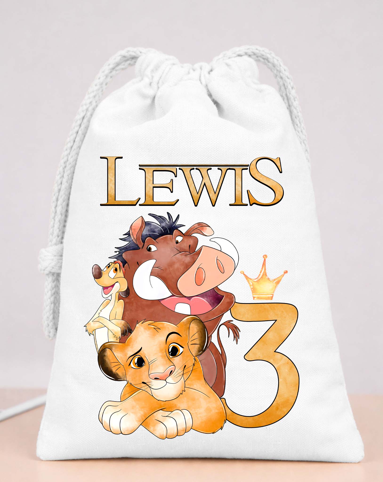 Simba Party Bags Custom Name 