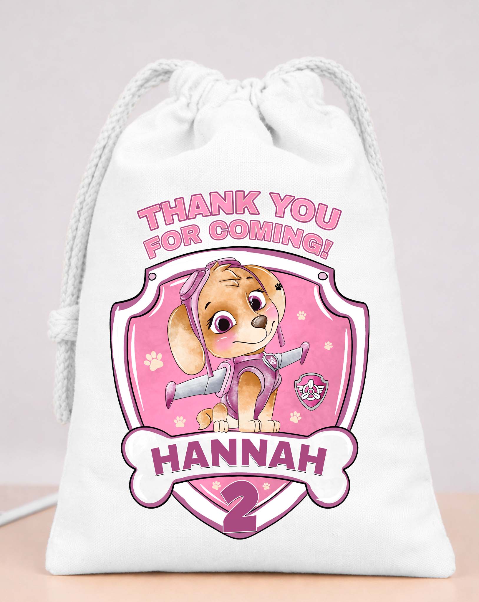 Skye Paw Patrol Party Bags Custom Name