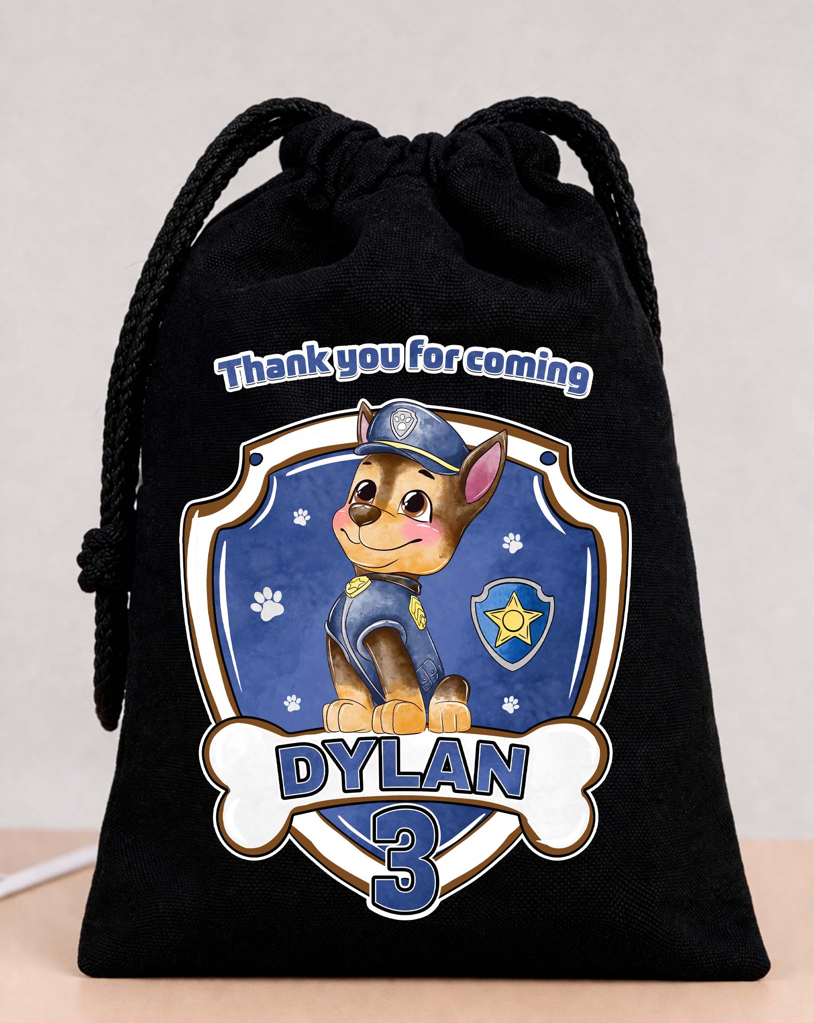 Chase Paw Patrol Party Bags Custom Name 