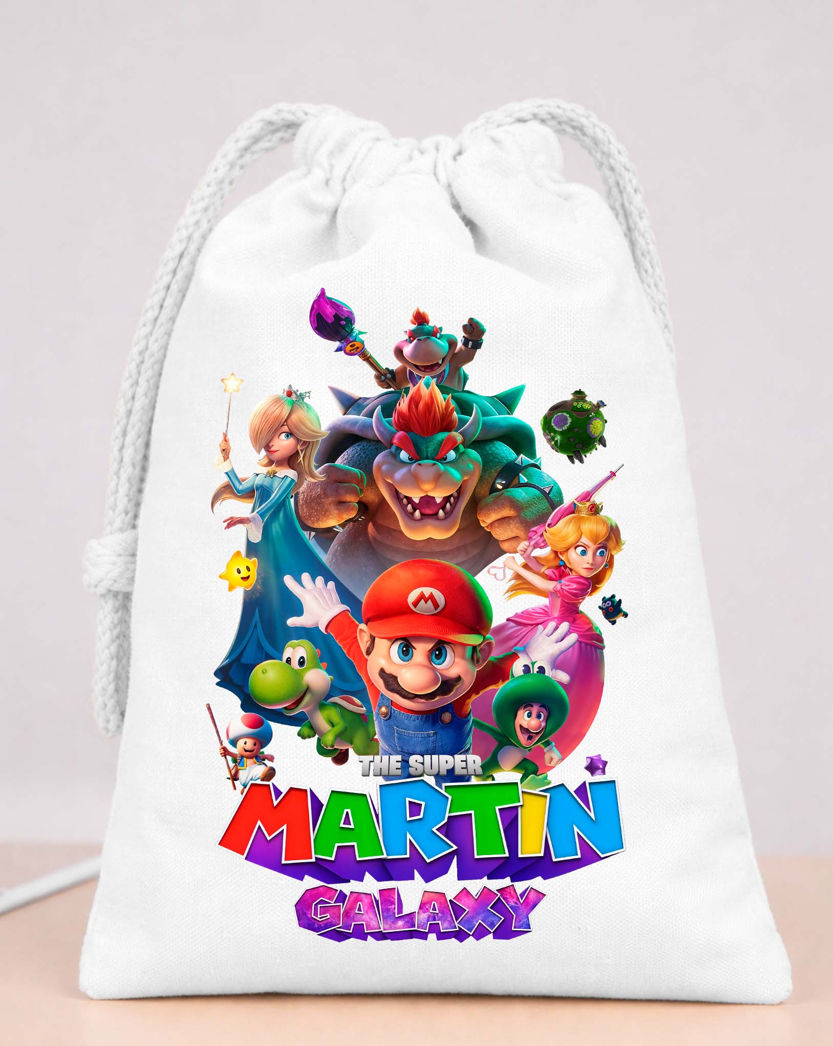 Super Mario Galaxy Party Bags Custom Name