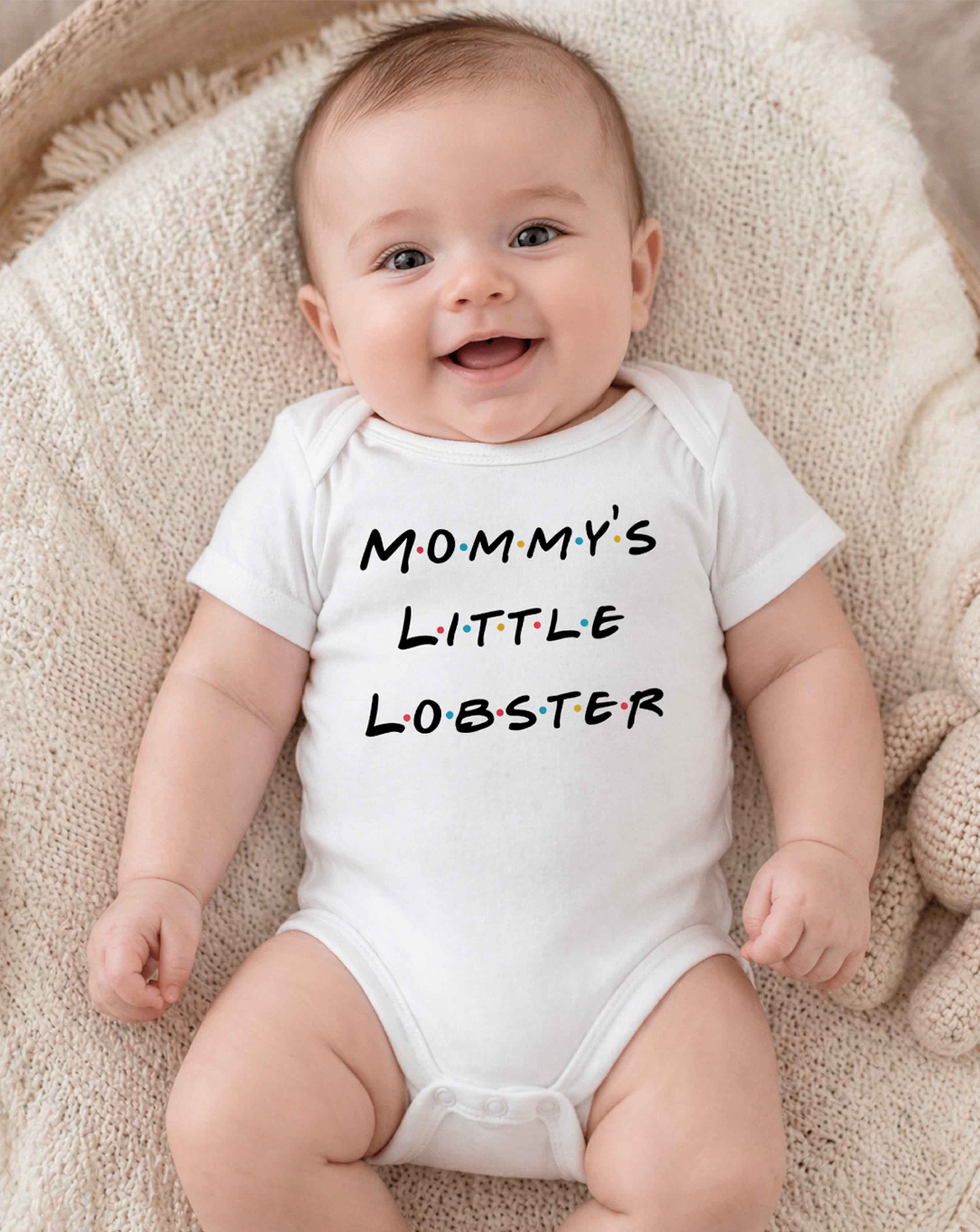 Mommys Little Lobster Baby Body, Friends Outfit