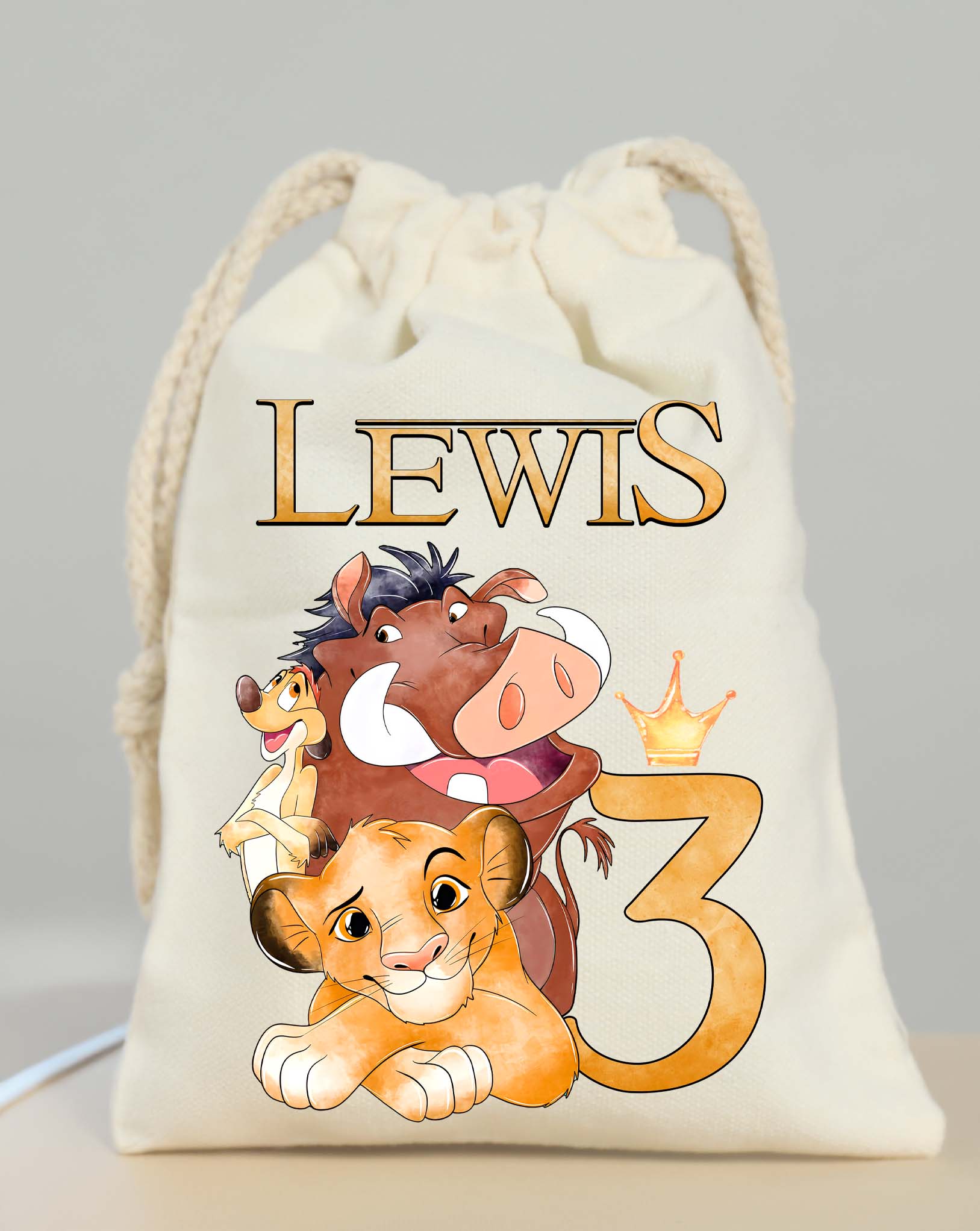 Simba Party Bags Custom Name 
