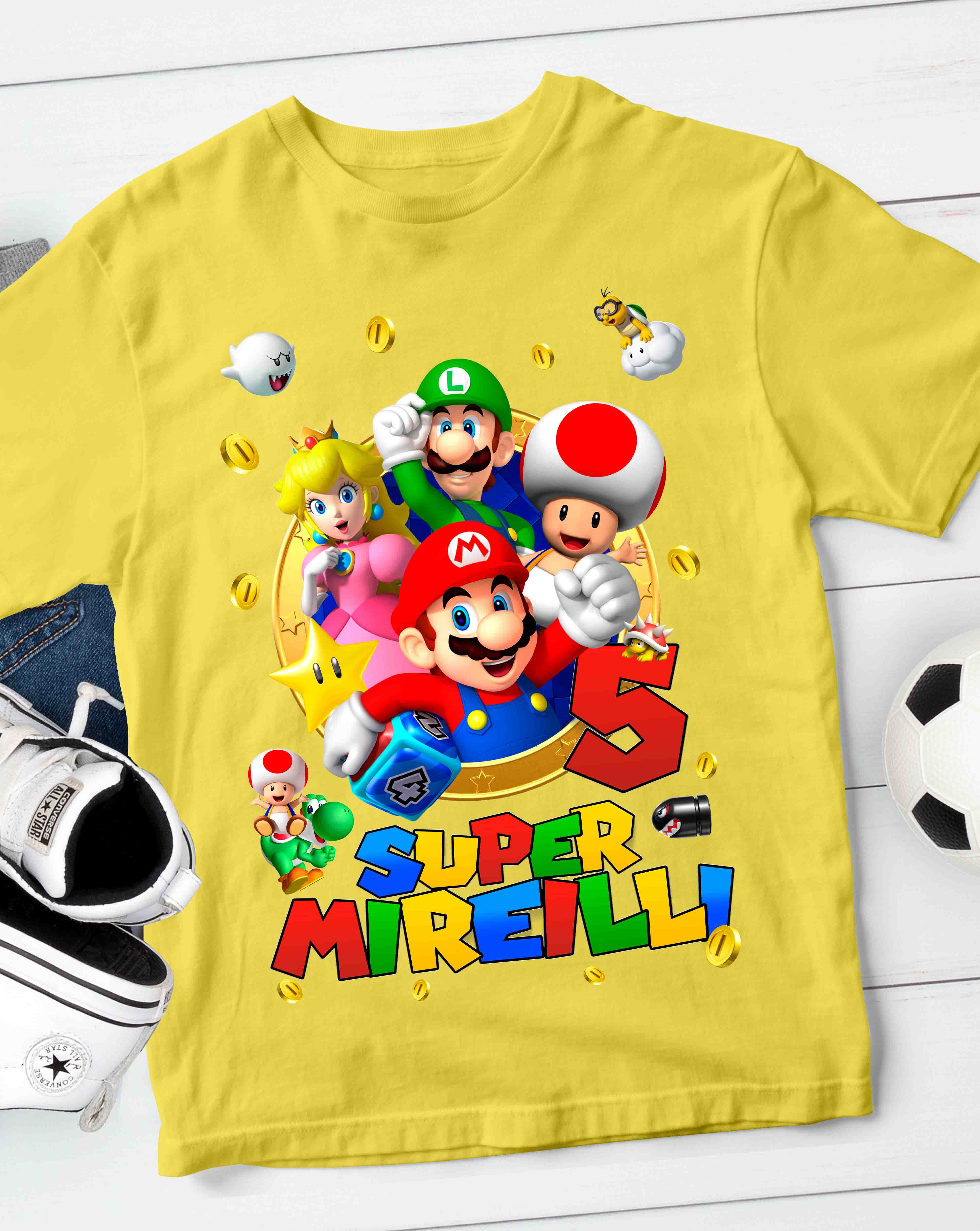 Super Mario Shirt with Custom Name 