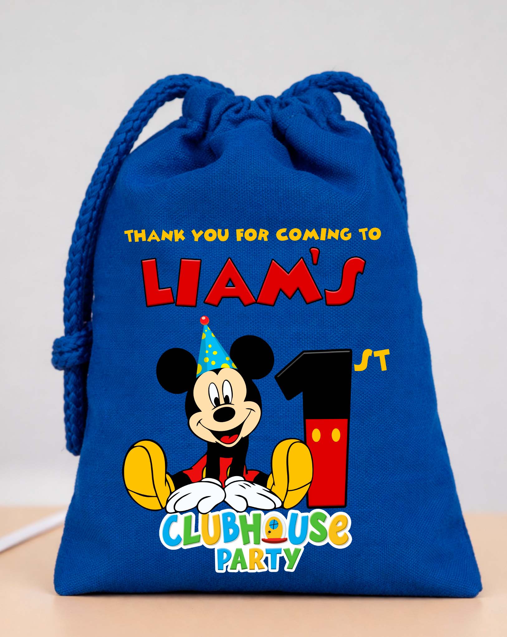 Mickey Mouse Party Bags Custom Name 