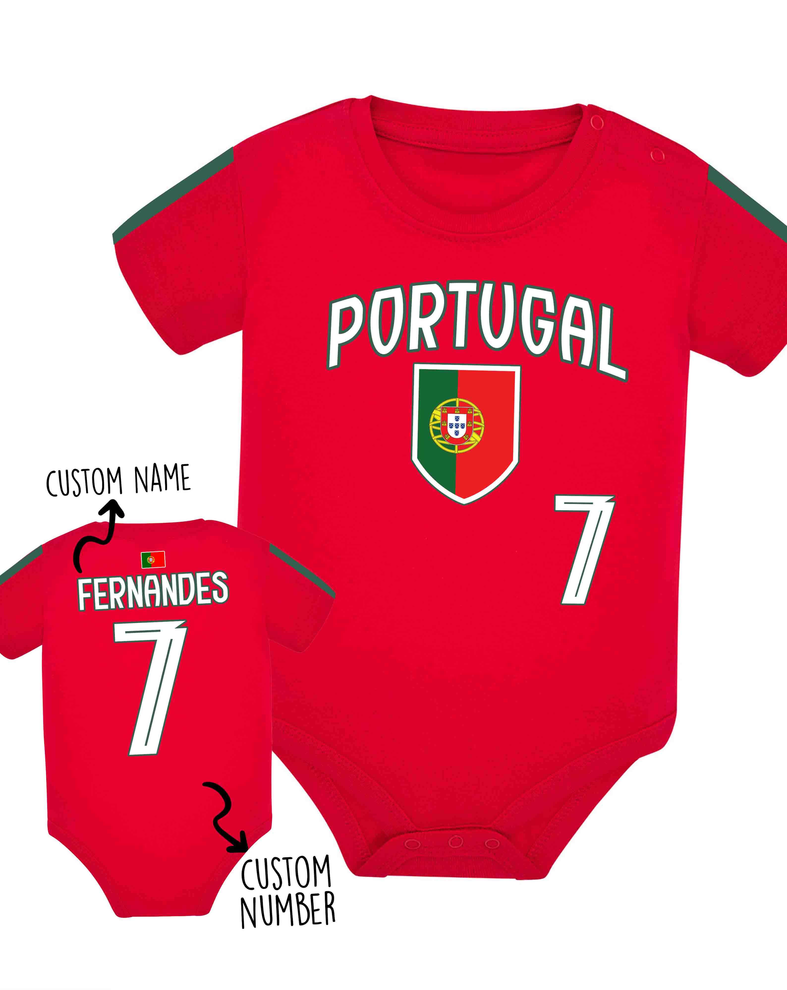 Portugal Custom Bodysuit for Baby