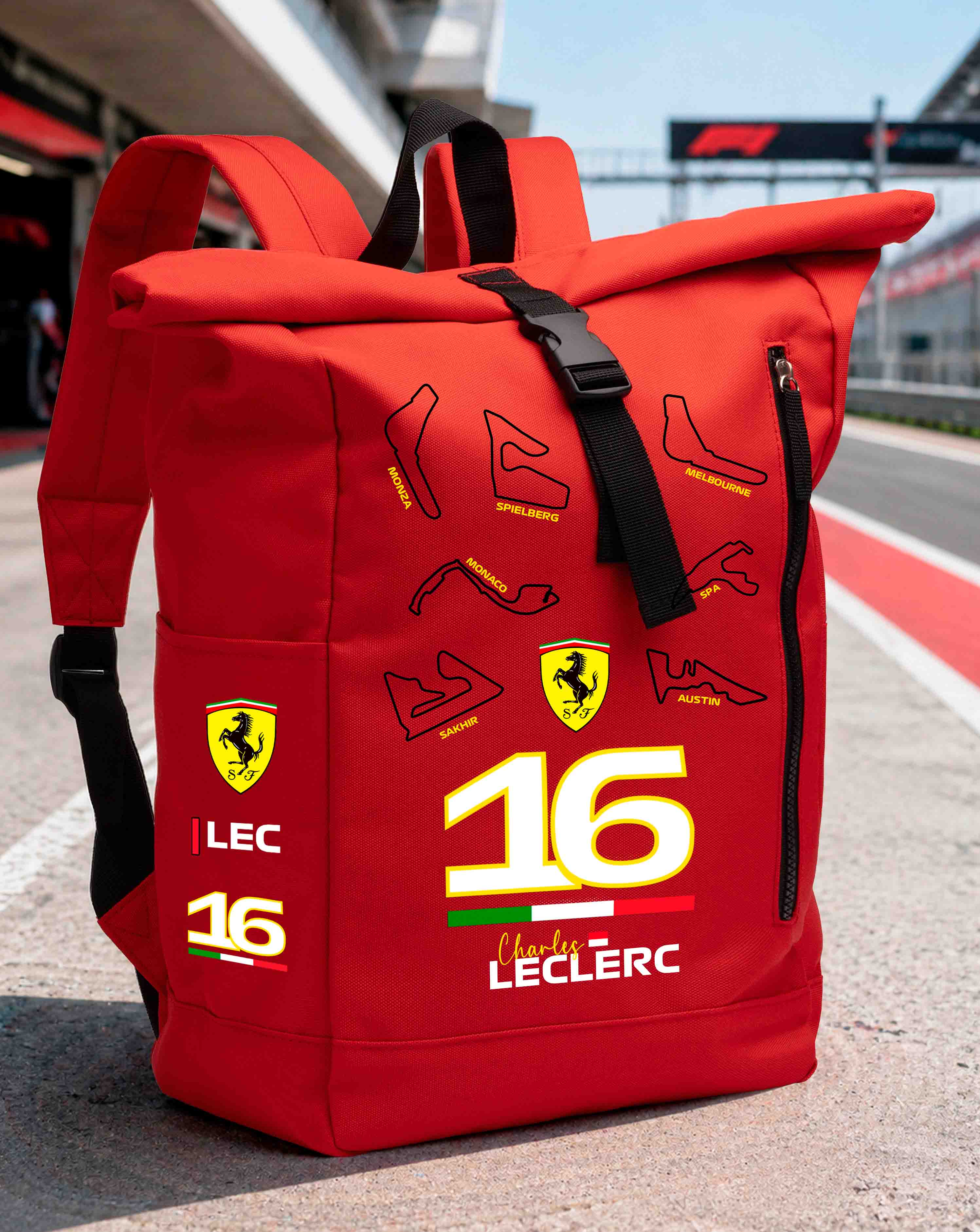 Charles Leclerc 16 Backpack Special Design Ferrari 2025