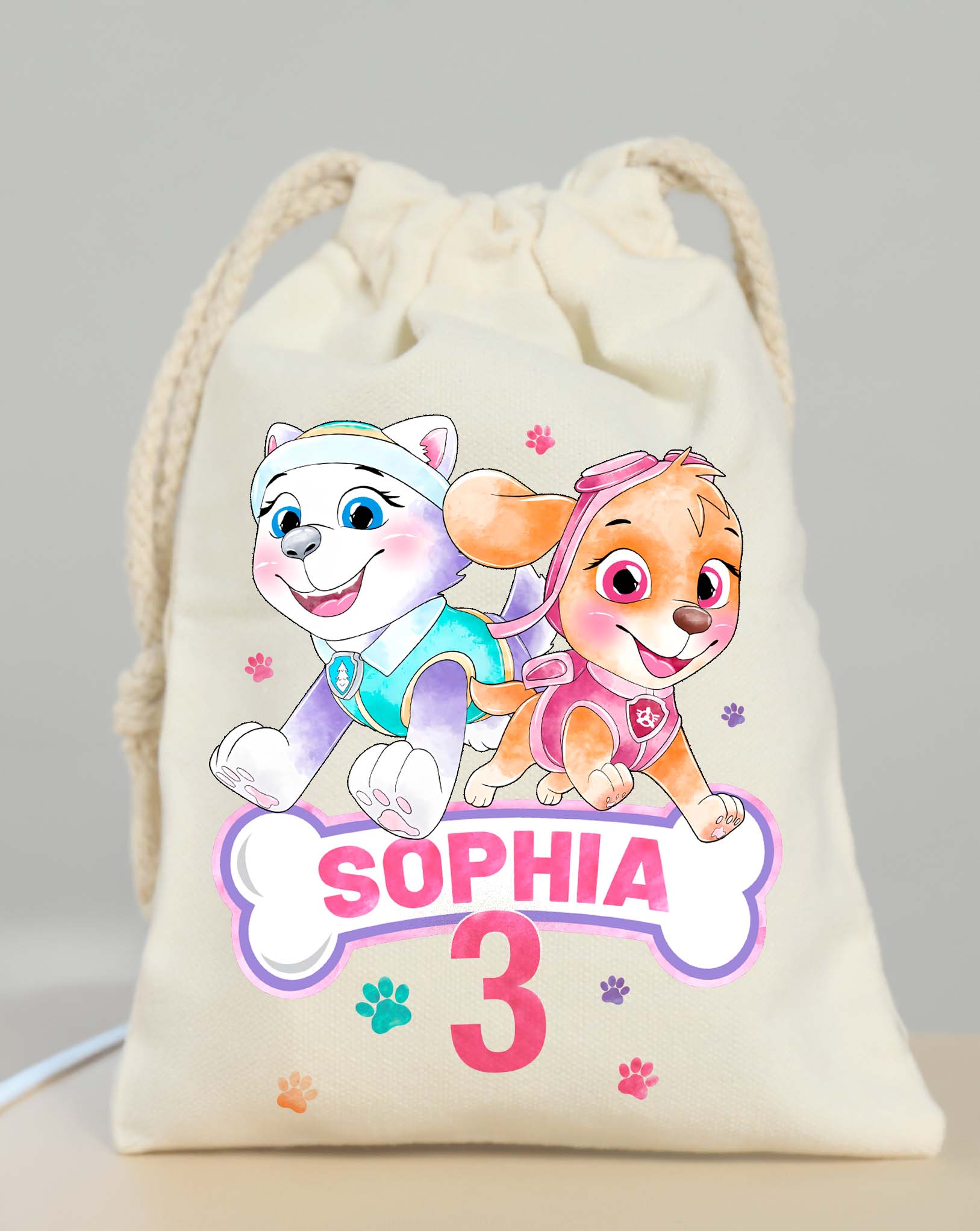 Skye Everest Party Bags Custom Name