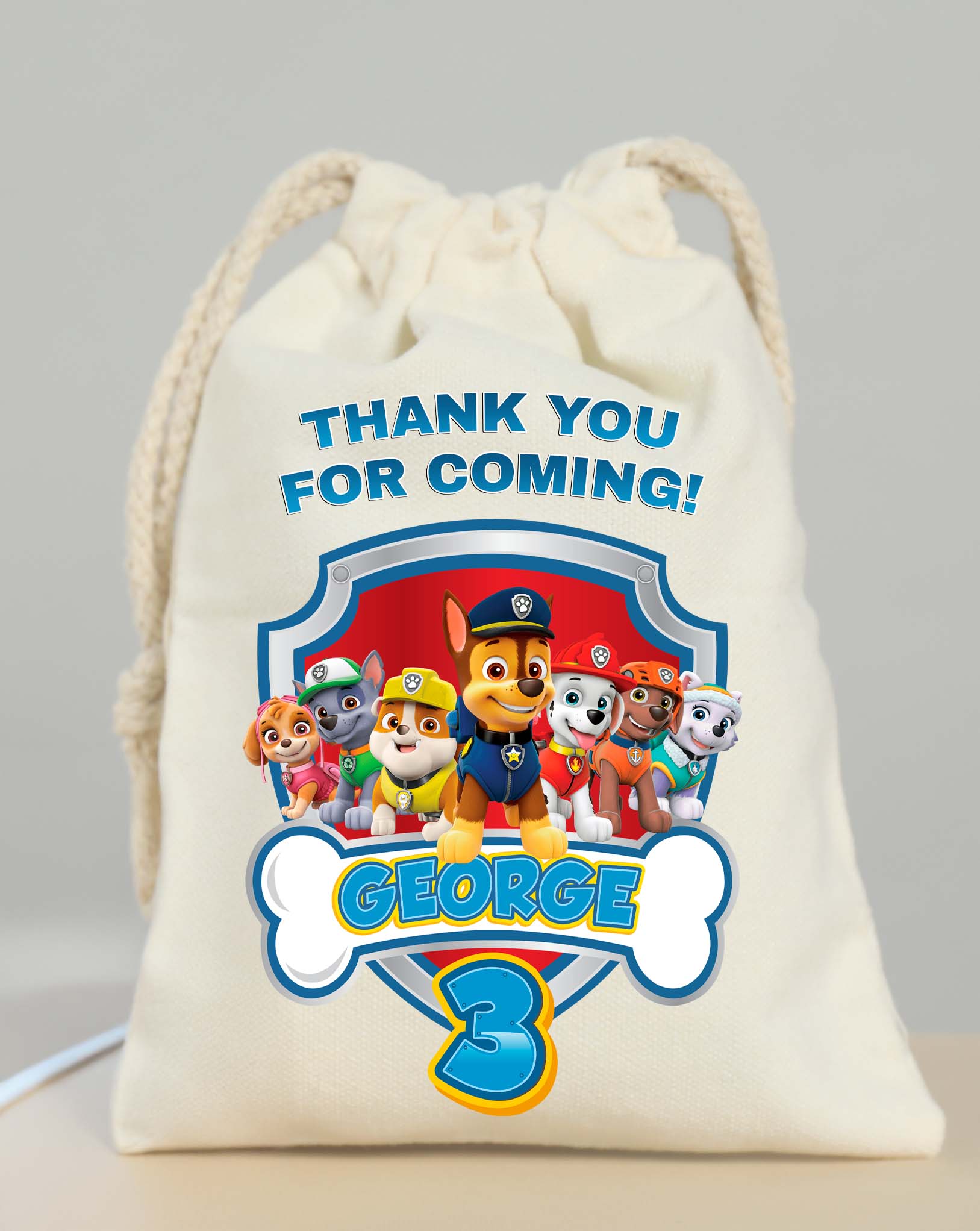 Paw Patrol Party Bags Custom Name