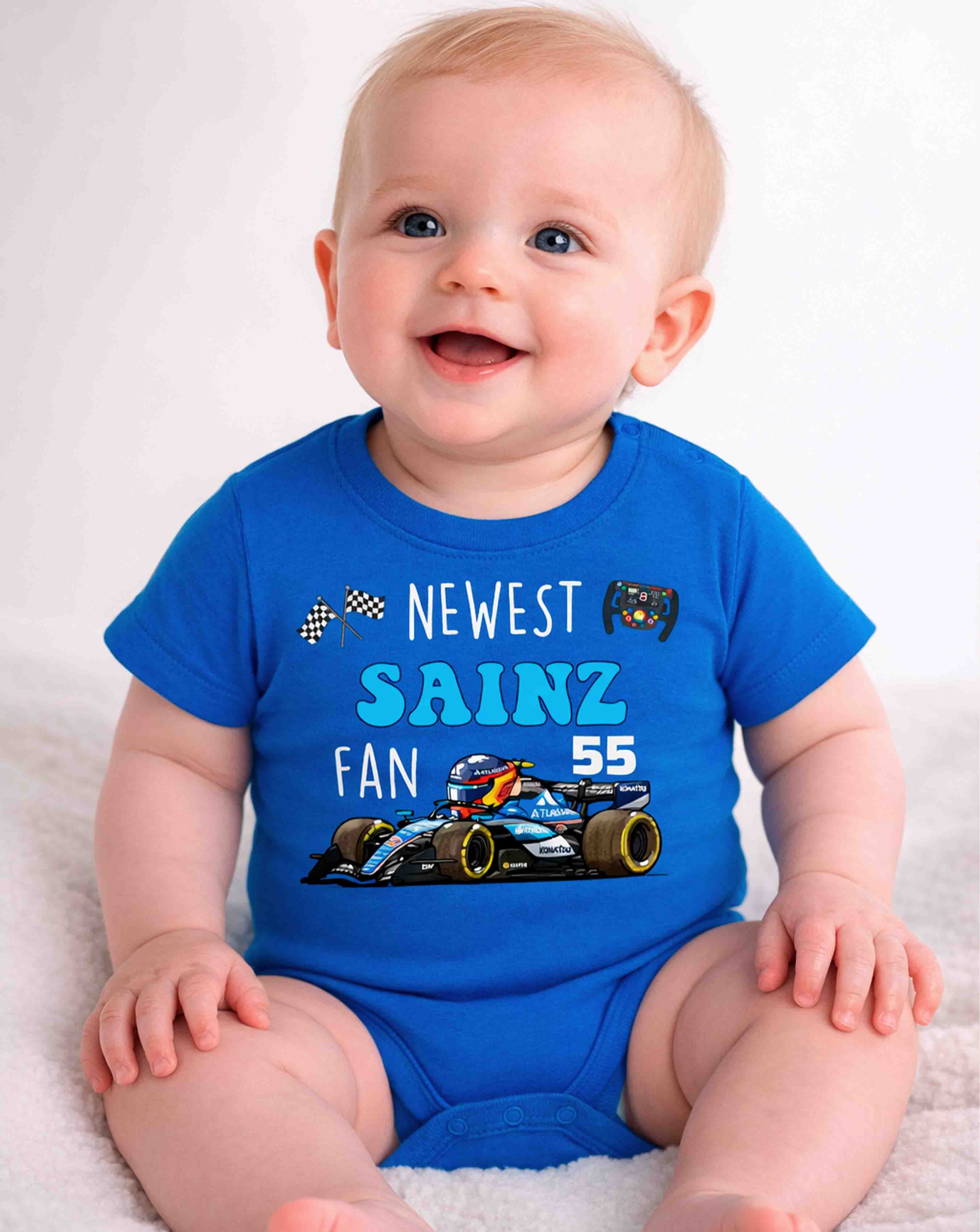 Newest Sainz Fan 2026 Bodysuit, Smooth Operator 55 Baby Outfit