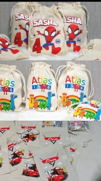 Super Mario Party Bags Custom Name