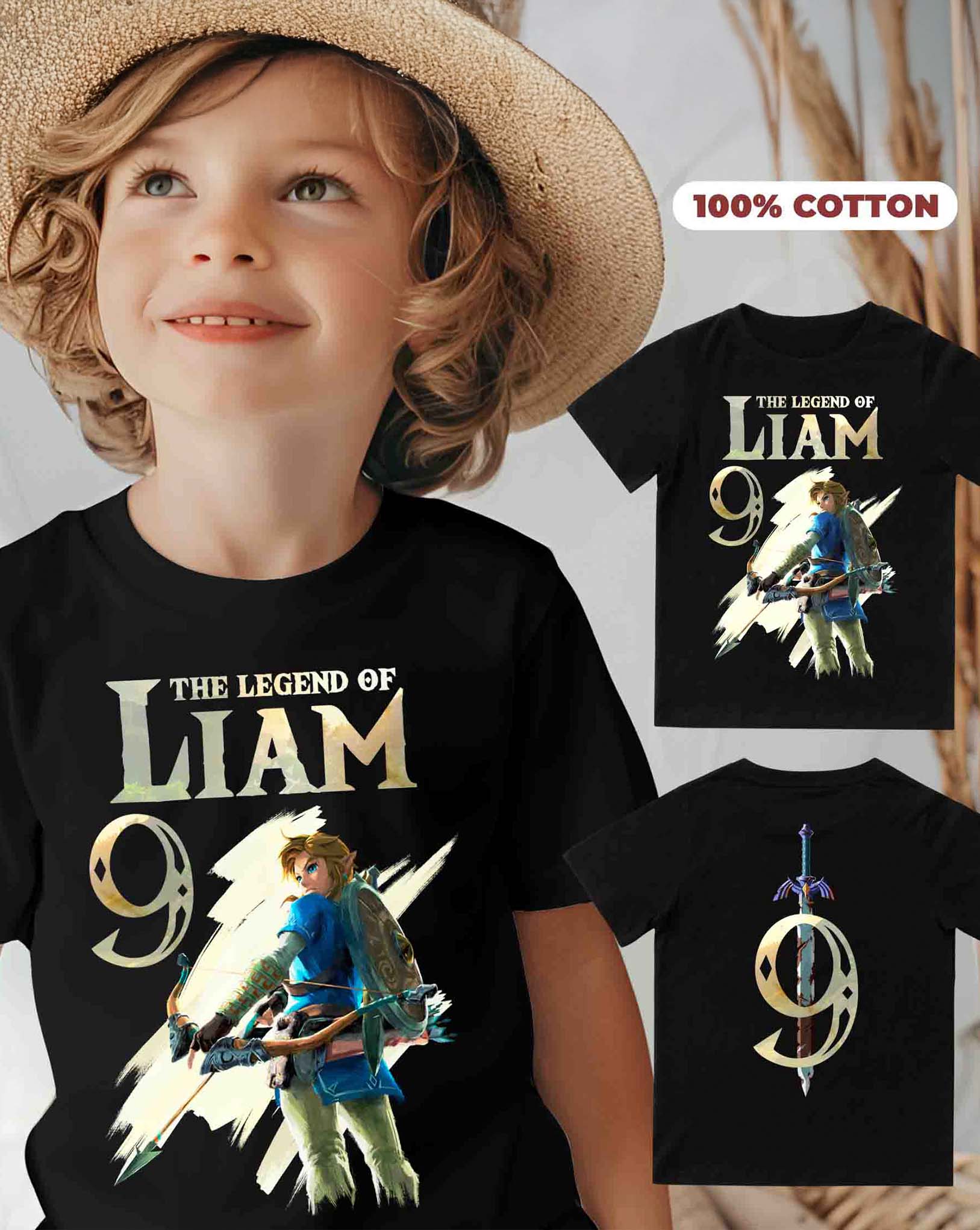 Link Zelda Birthday T-Shirt Custom Name