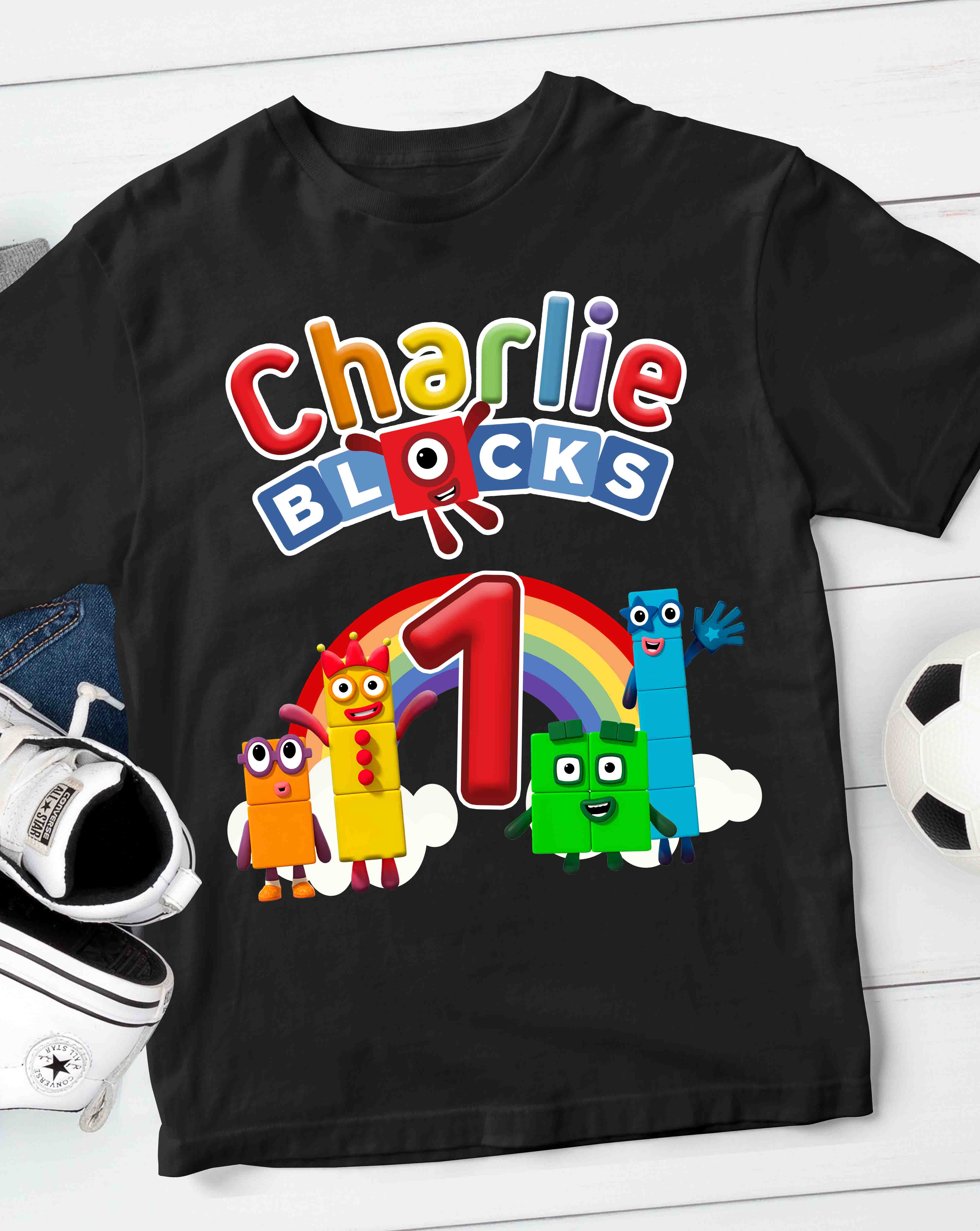 Numberblocks Birthday T-Shirt with Custom Name 