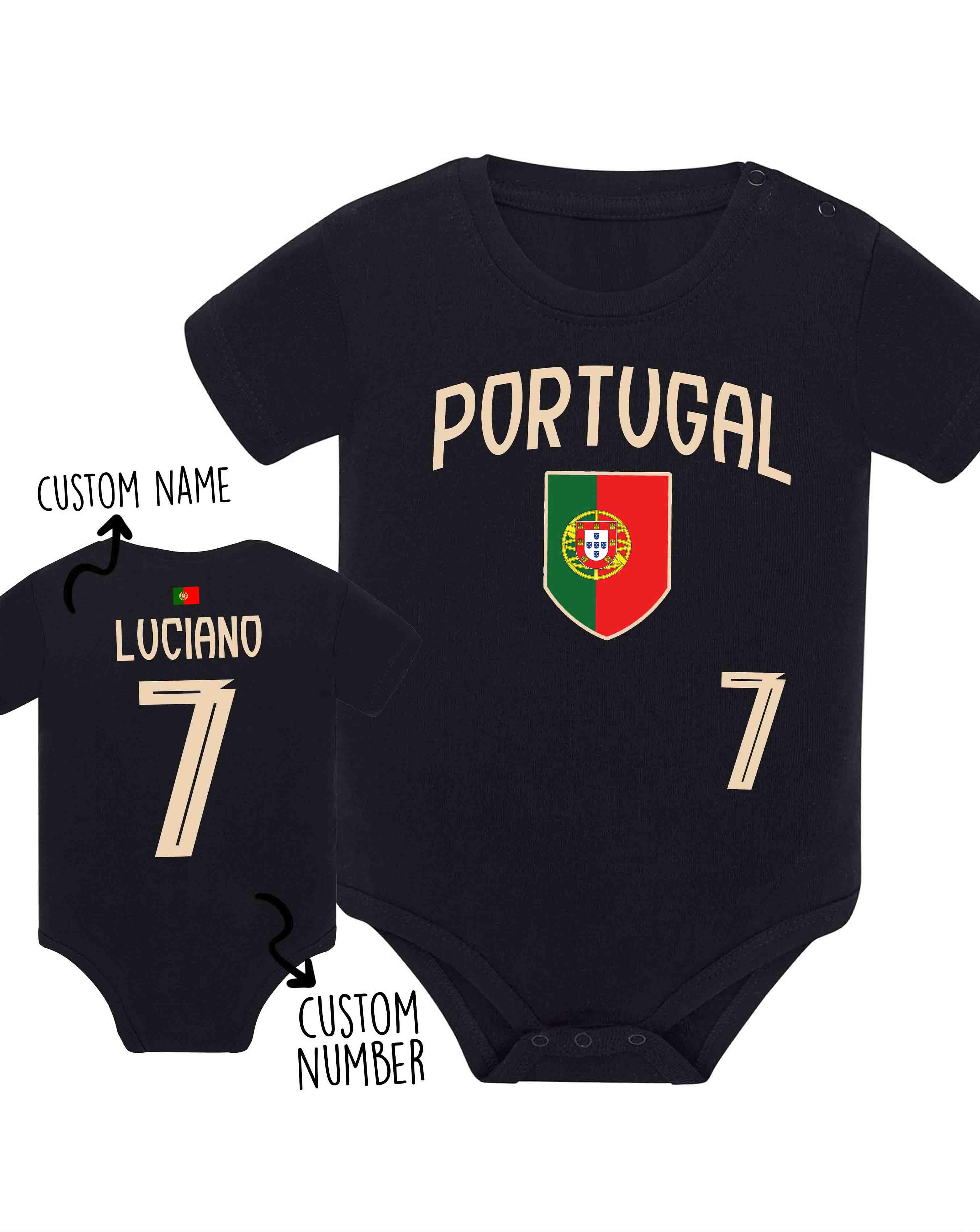 Portugal Custom Bodysuit for Baby