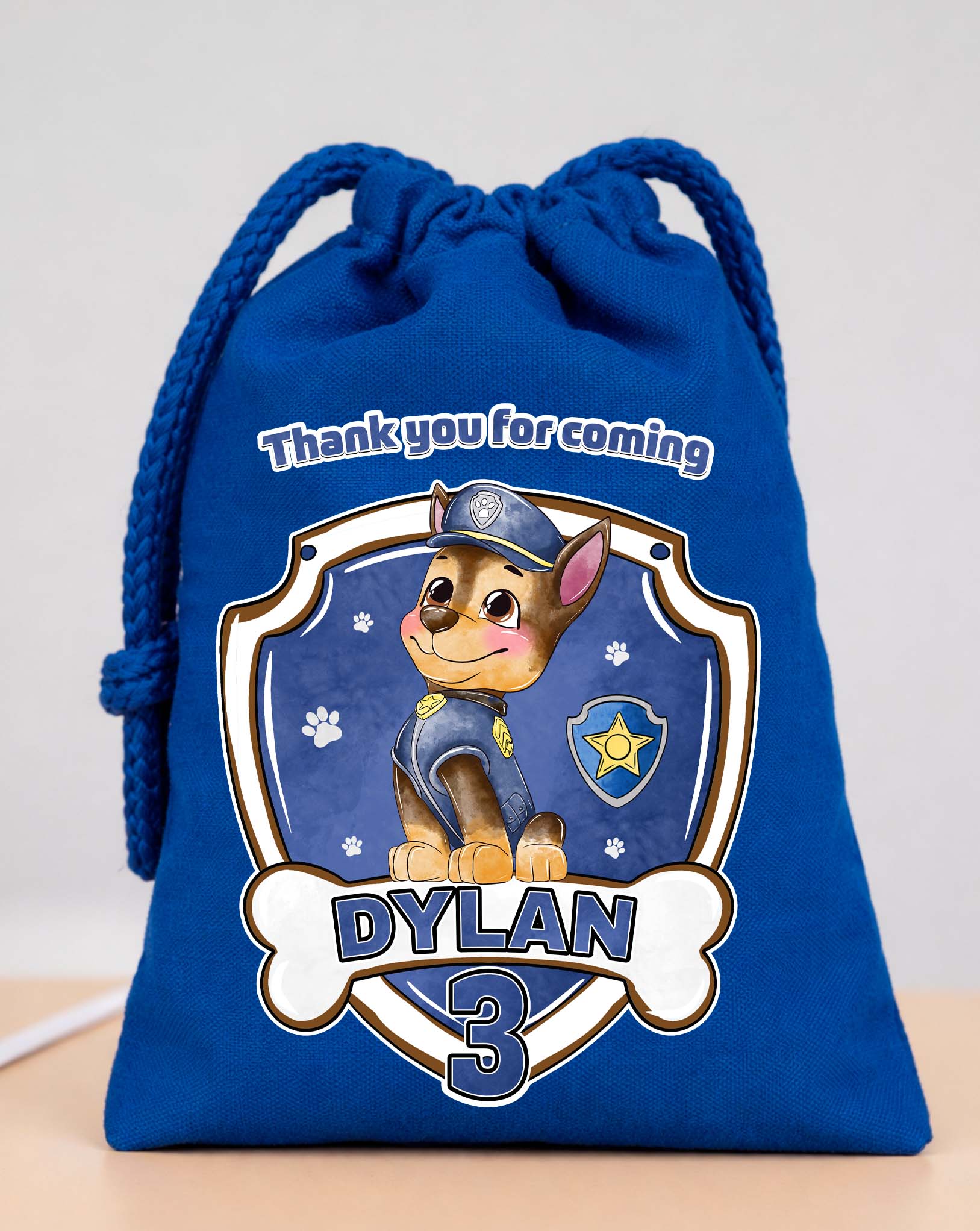 Chase Paw Patrol Party Bags Custom Name