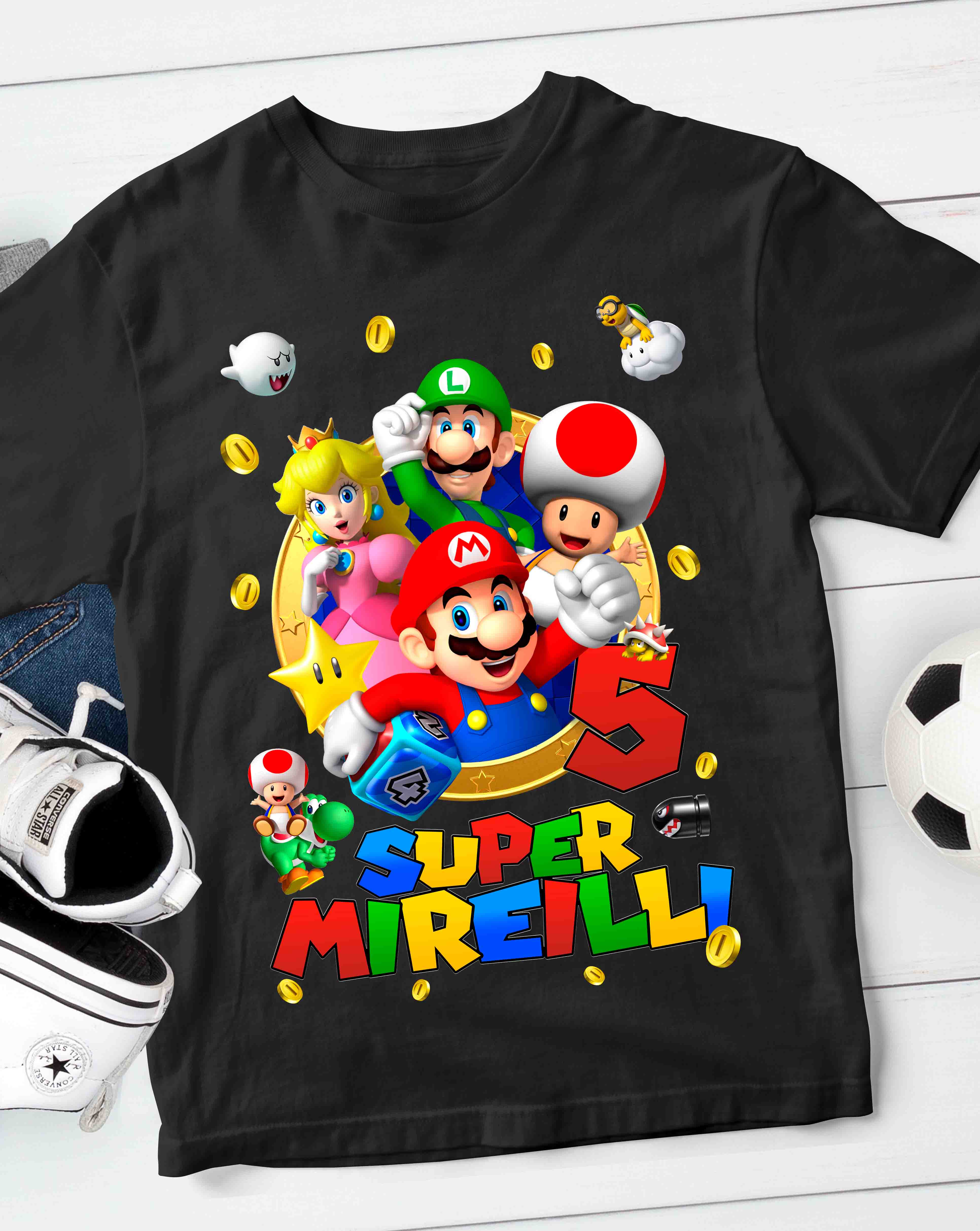 Super Mario Shirt with Custom Name 