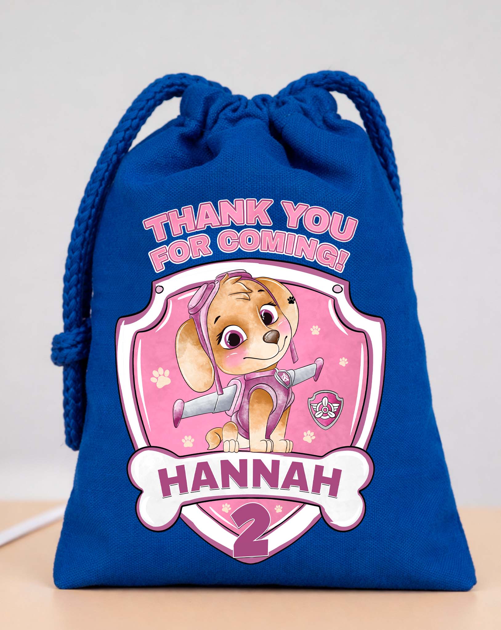 Skye Paw Patrol Party Bags Custom Name 