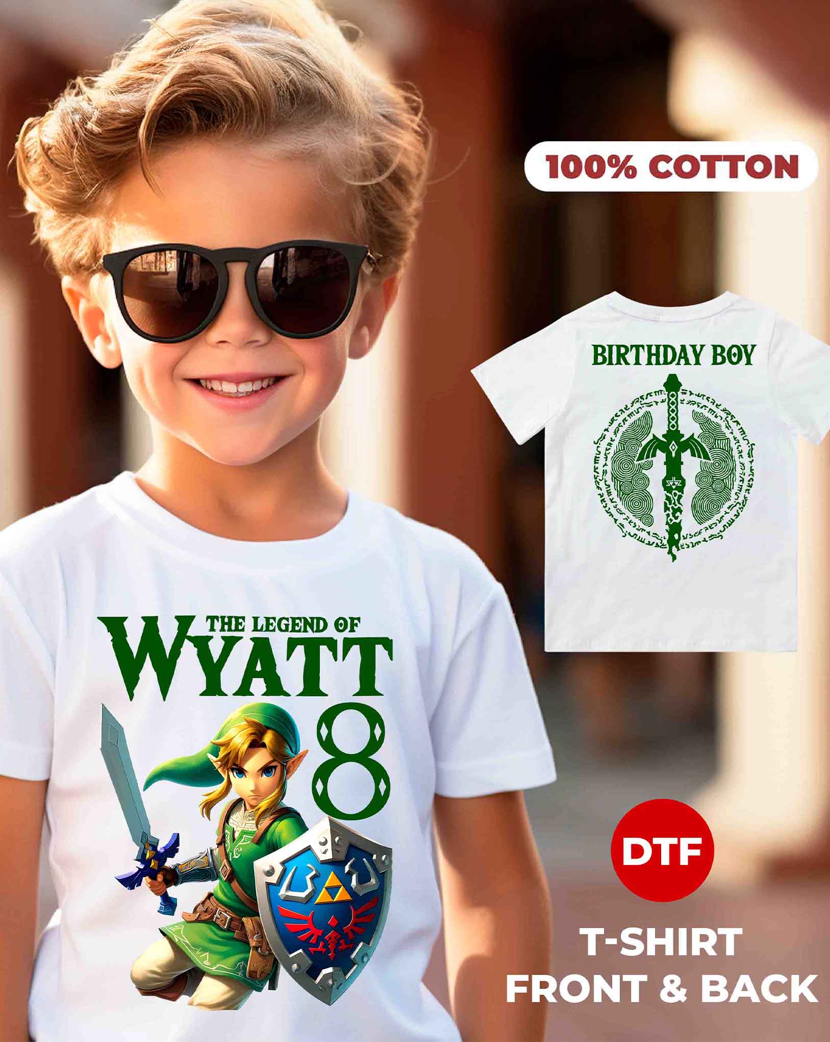 Zelda Birthday T-Shirt Custom Name 