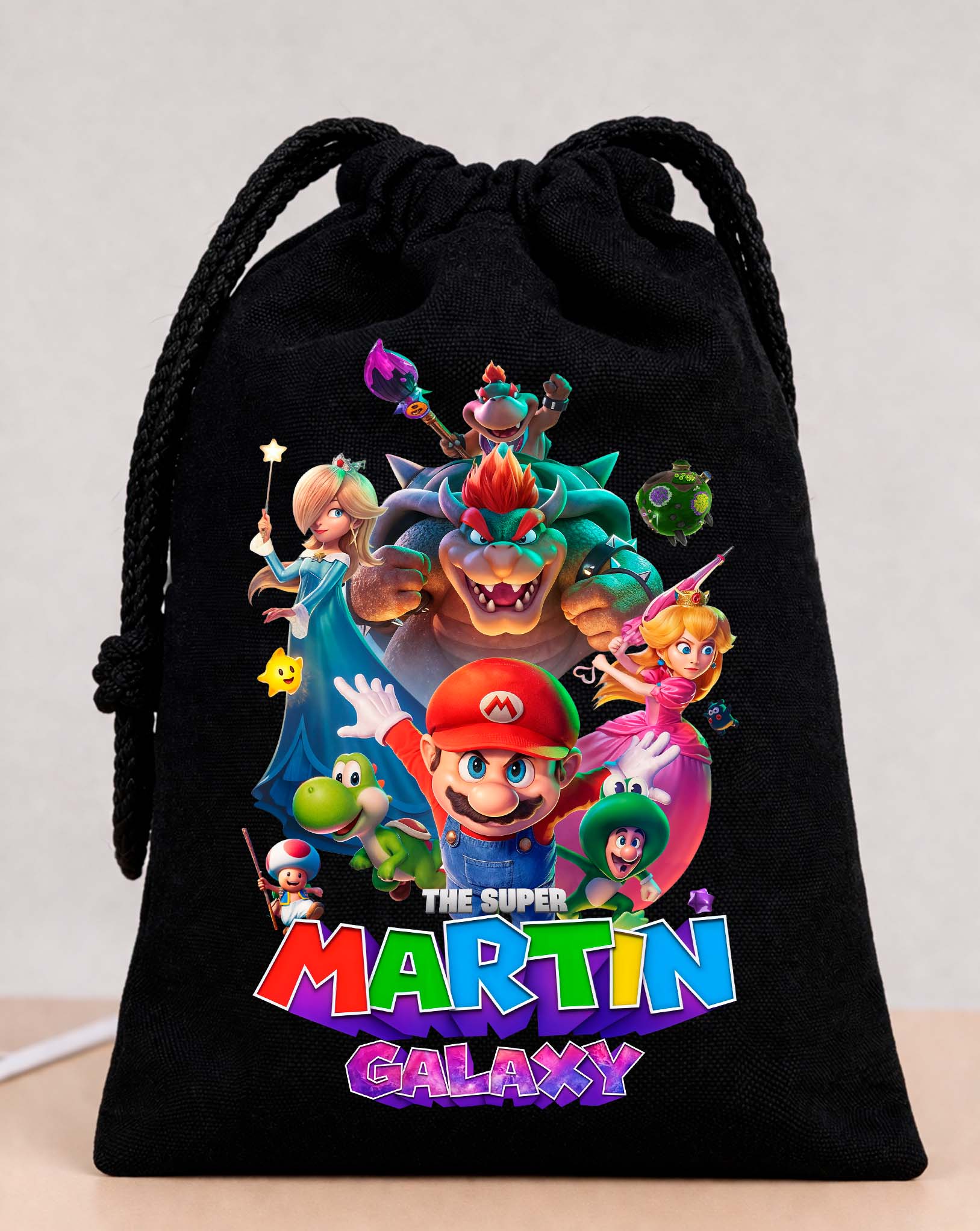 Super Mario Galaxy Party Bags Custom Name