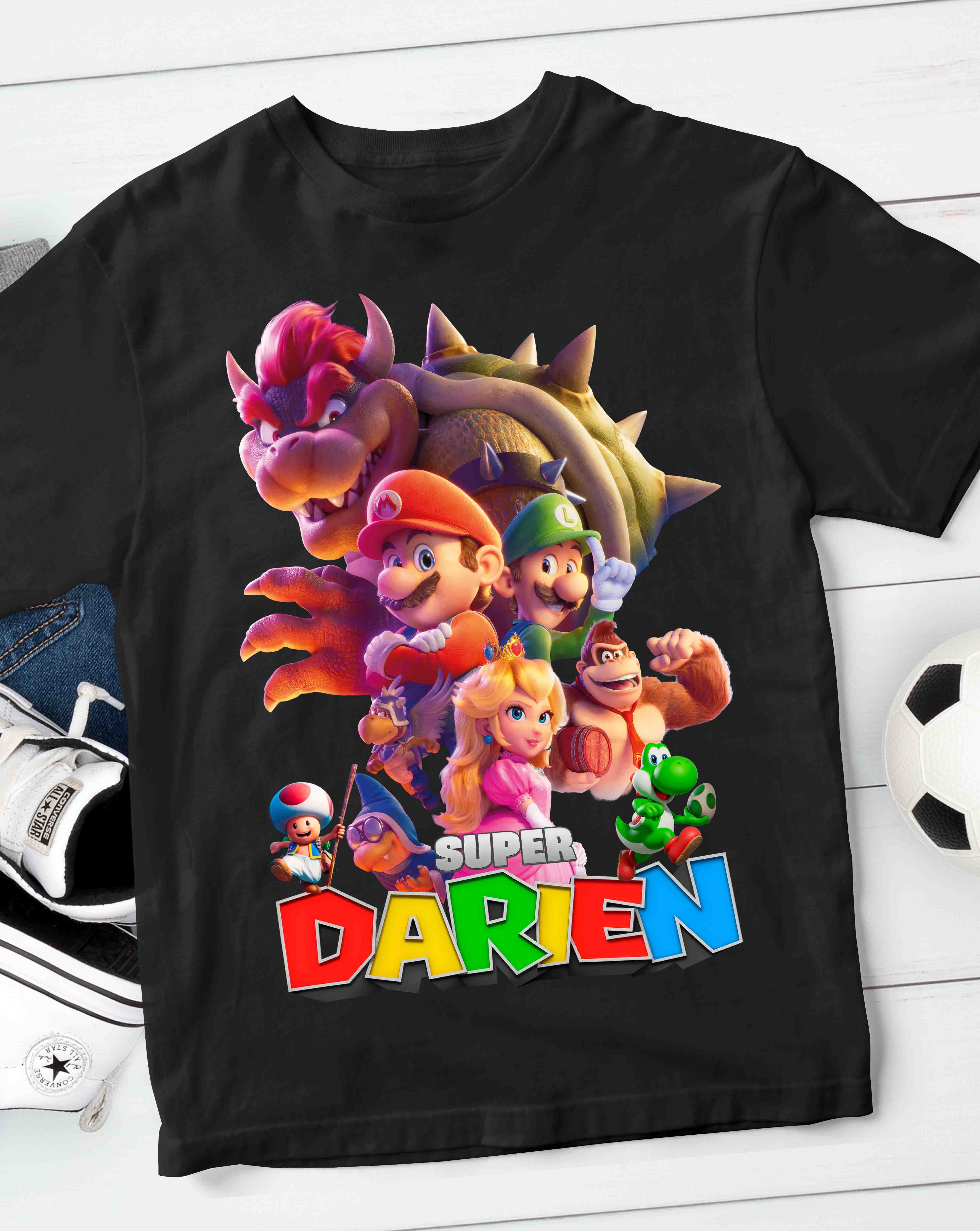 Mario T-Shirt with Custom Name 