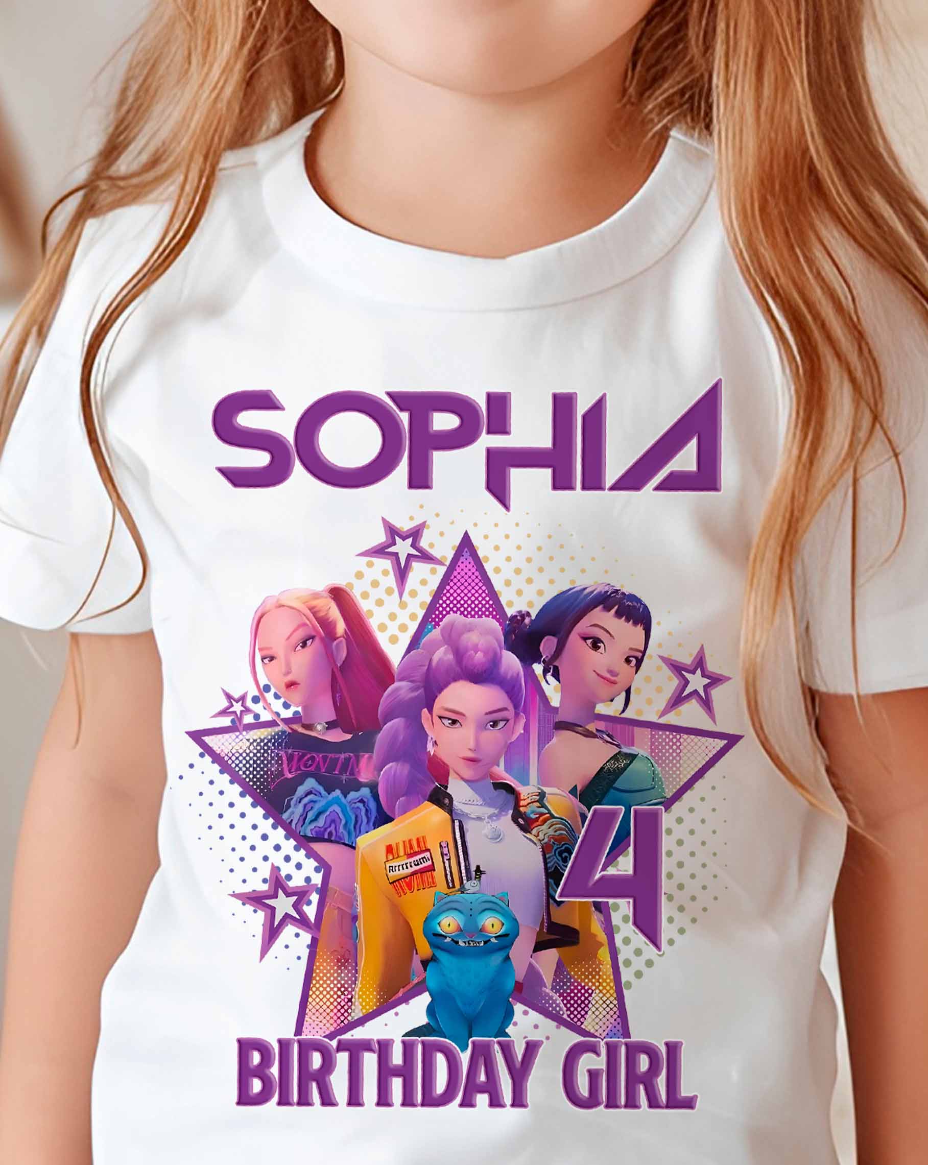 K-POP Demo Hunter Birthday T-Shirt with Custom Name 