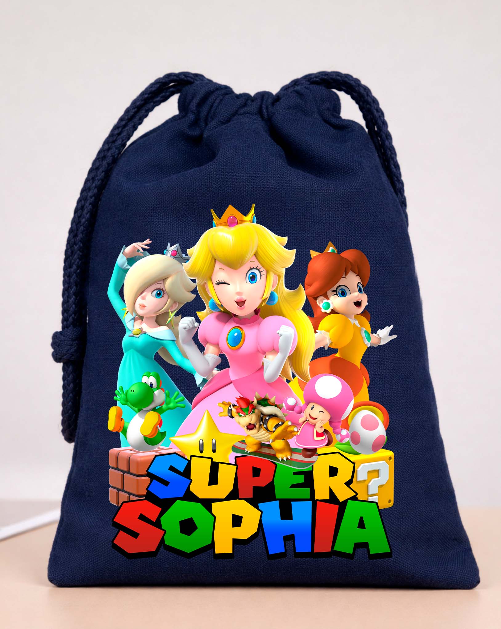 Princess Peach Party Bags Custom Name