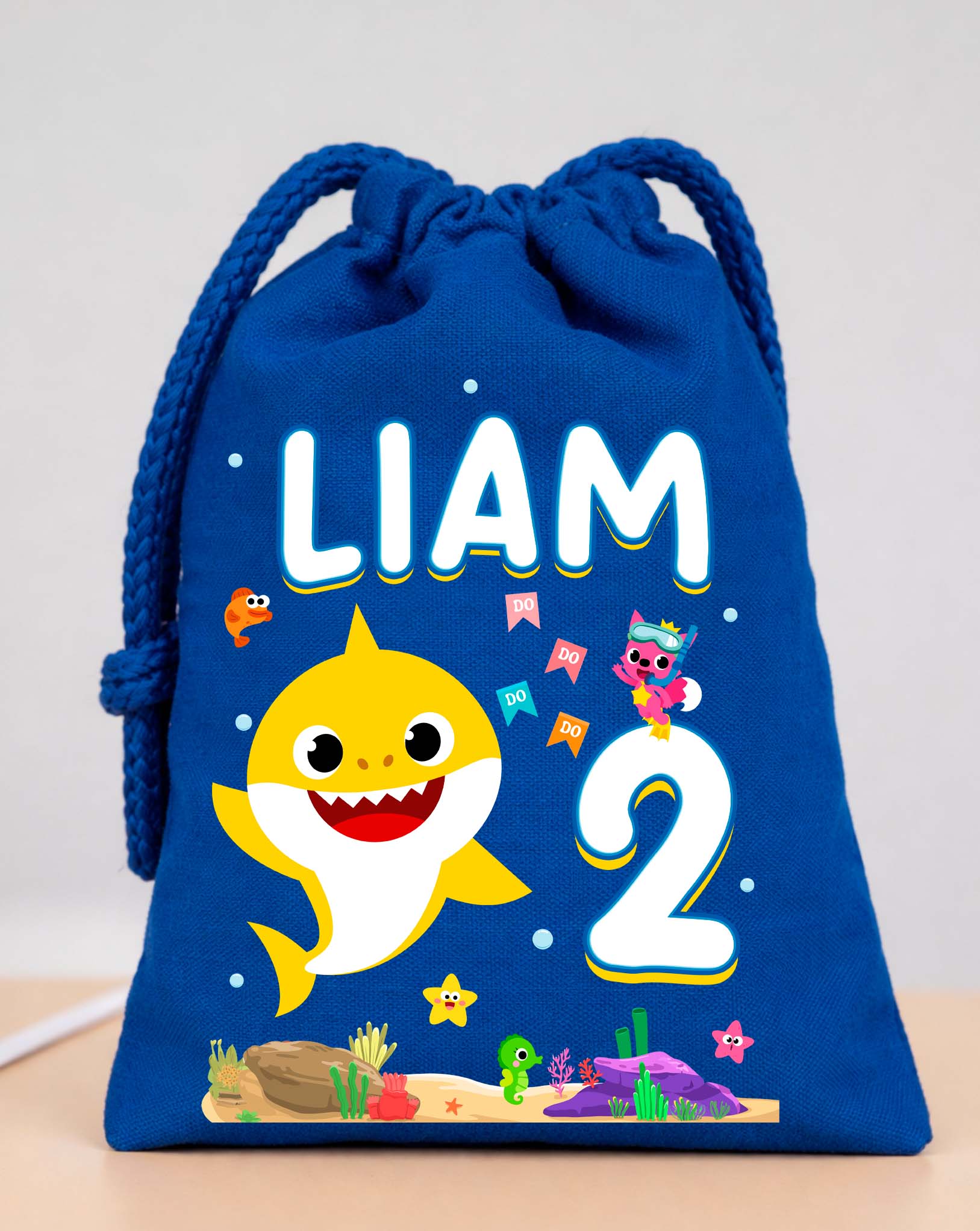 Baby Shark Birthday Bags Custom Name