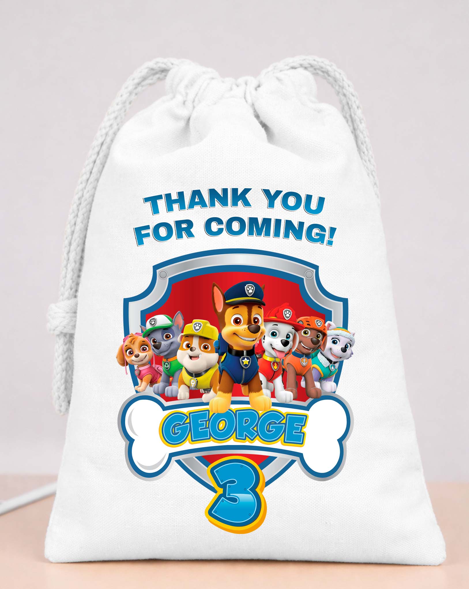 Paw Patrol Party Bags Custom Name