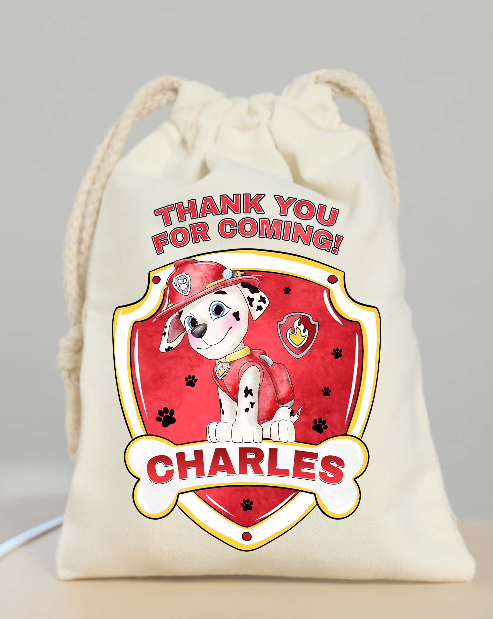 Marshall Paw Patrol Party Bags Custom Name 